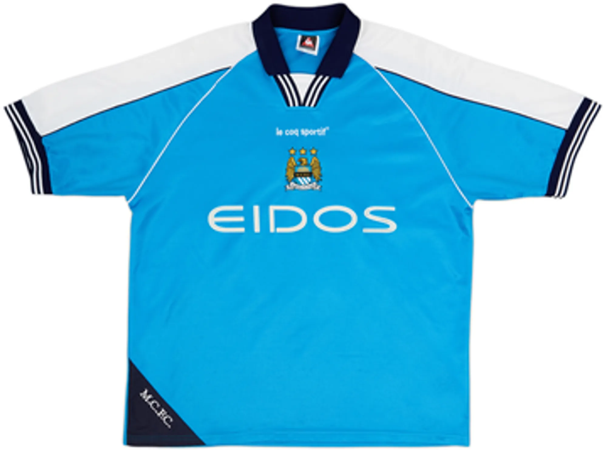 1999-01 Manchester City Home Shirt Goater #10 - 7/10 - (L)