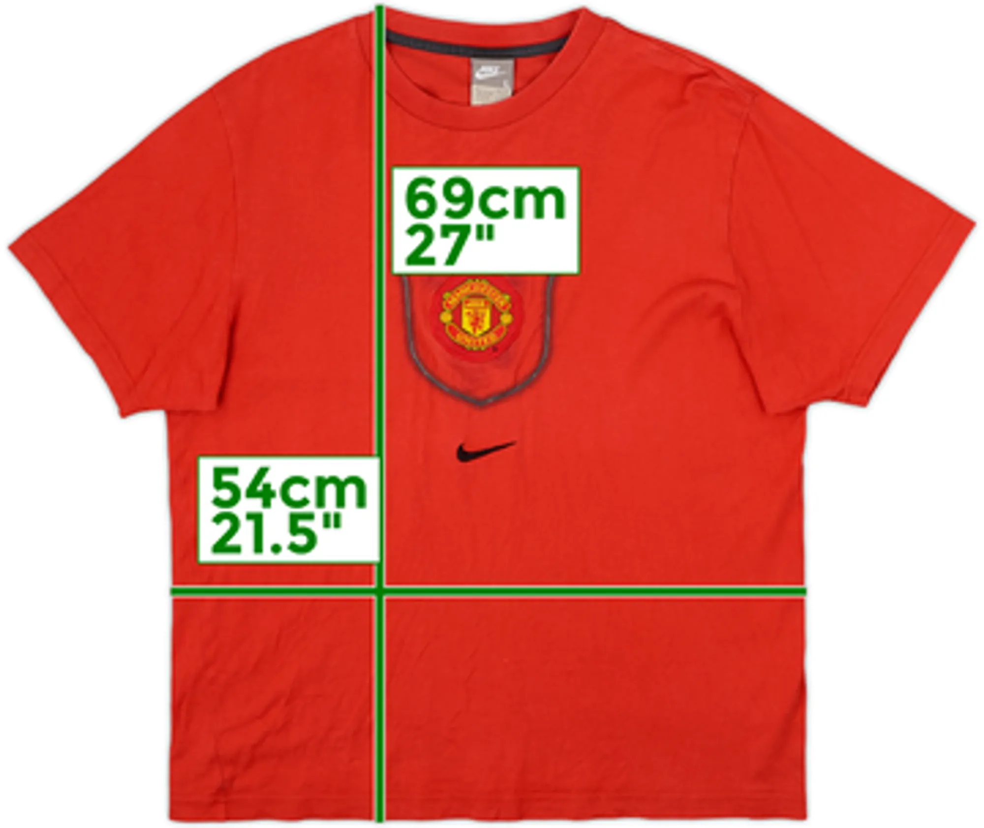 2002-03 Manchester United Nike Cotton Tee - 6/10 - (L)