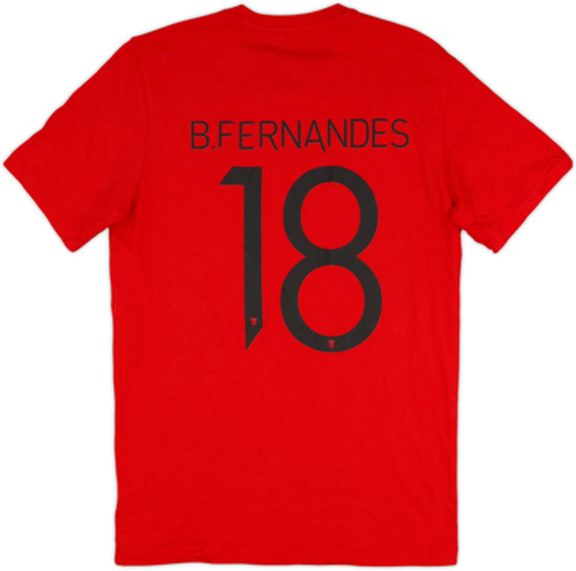 2021-22 Manchester United adidas Cotton Tee B.Fernandes #18 - 8/10 - (S)