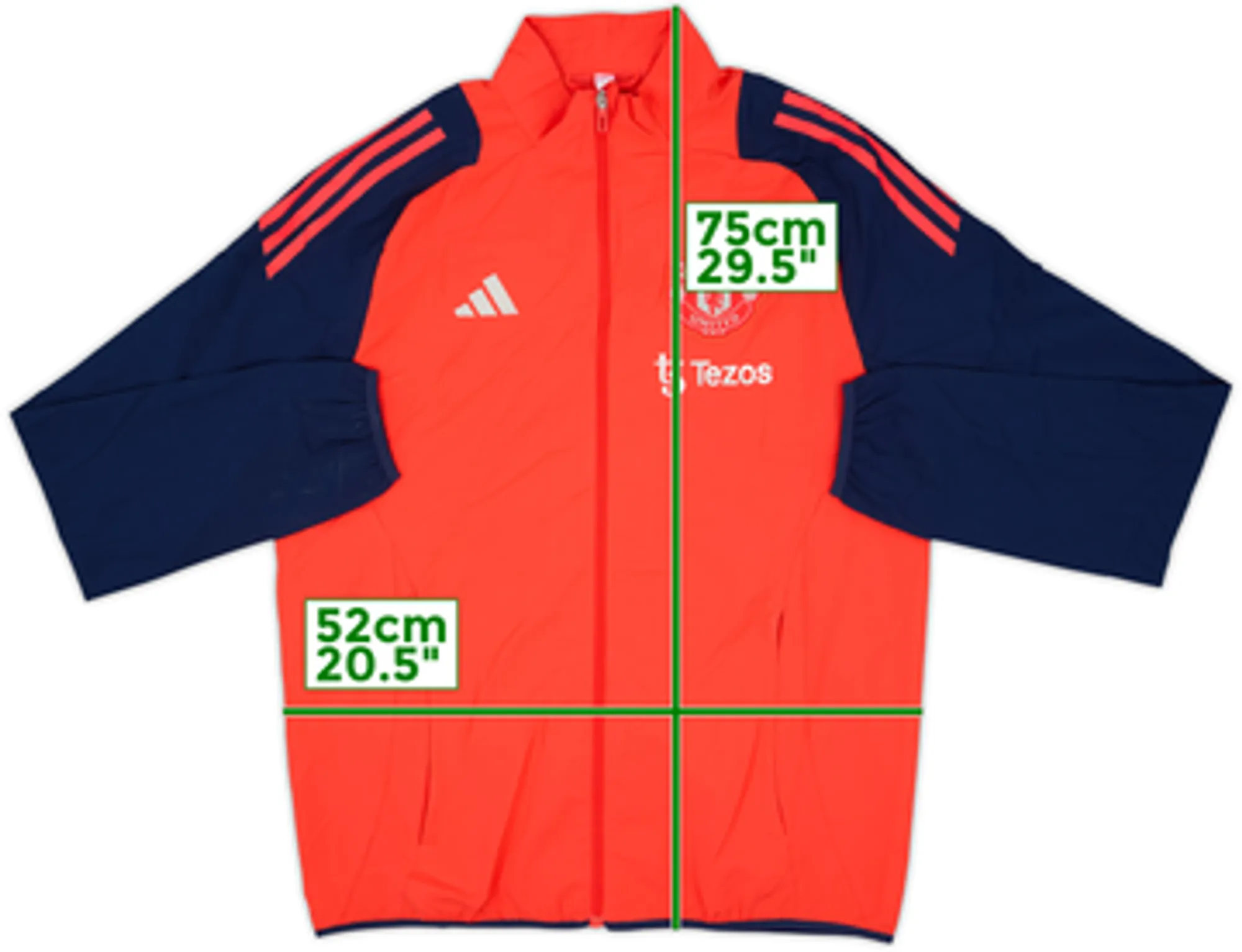2024-25 Manchester United adidas Hooded Track Jacket - 8/10 - (M)