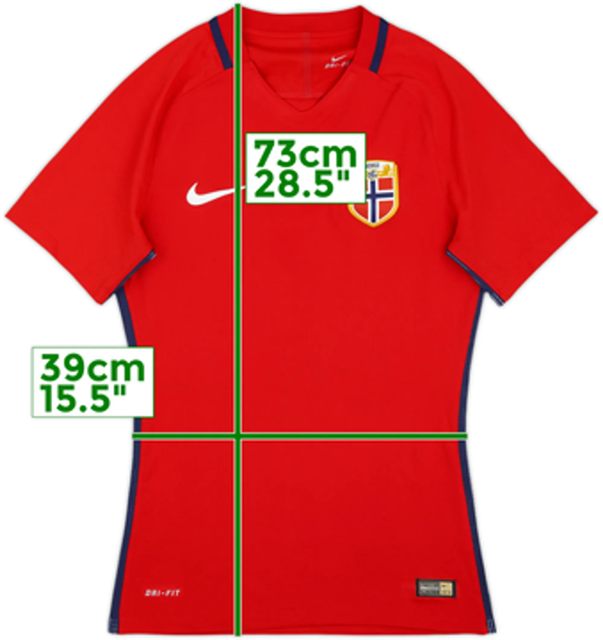 2016-18 Norway Player Issue Home Shirt - 8/10 - (S)