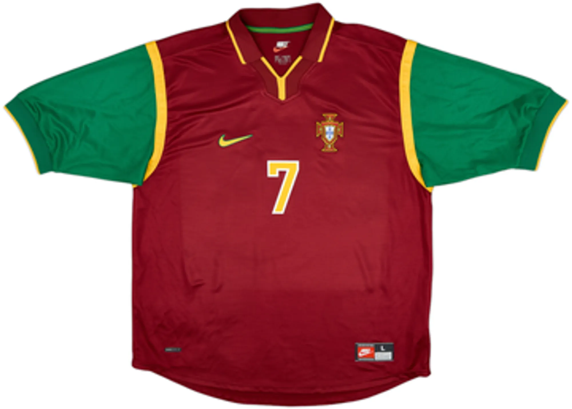 1999-00 Portugal Home Shirt Figo #7 - 6/10 - (L)