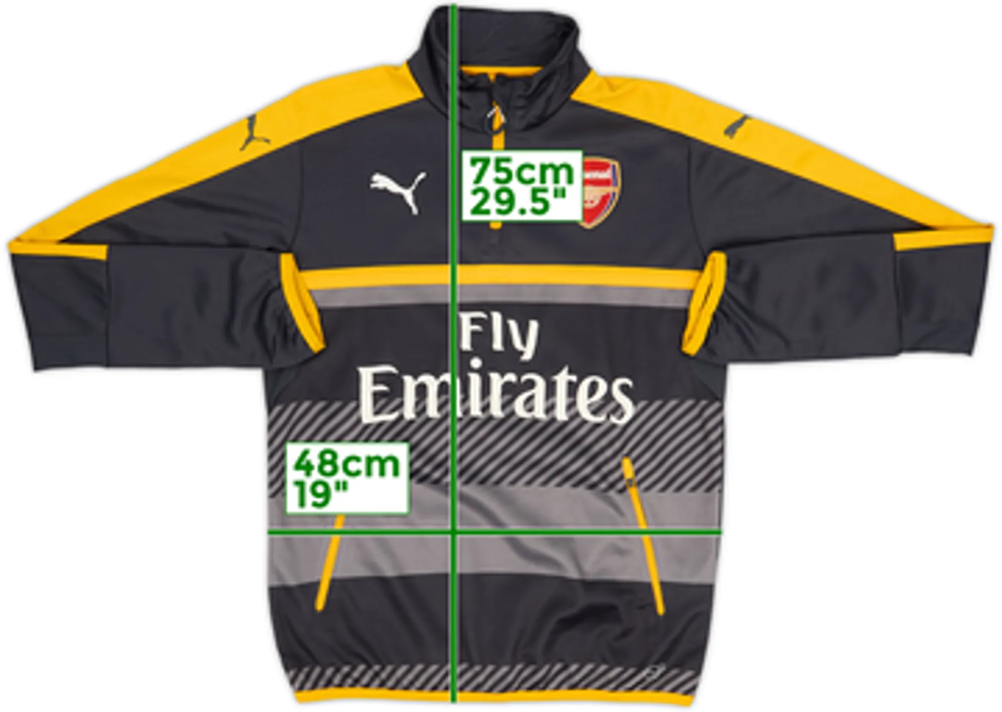2015-16 Arsenal Puma 1/4 Zip Training Top - 7/10 - (S)