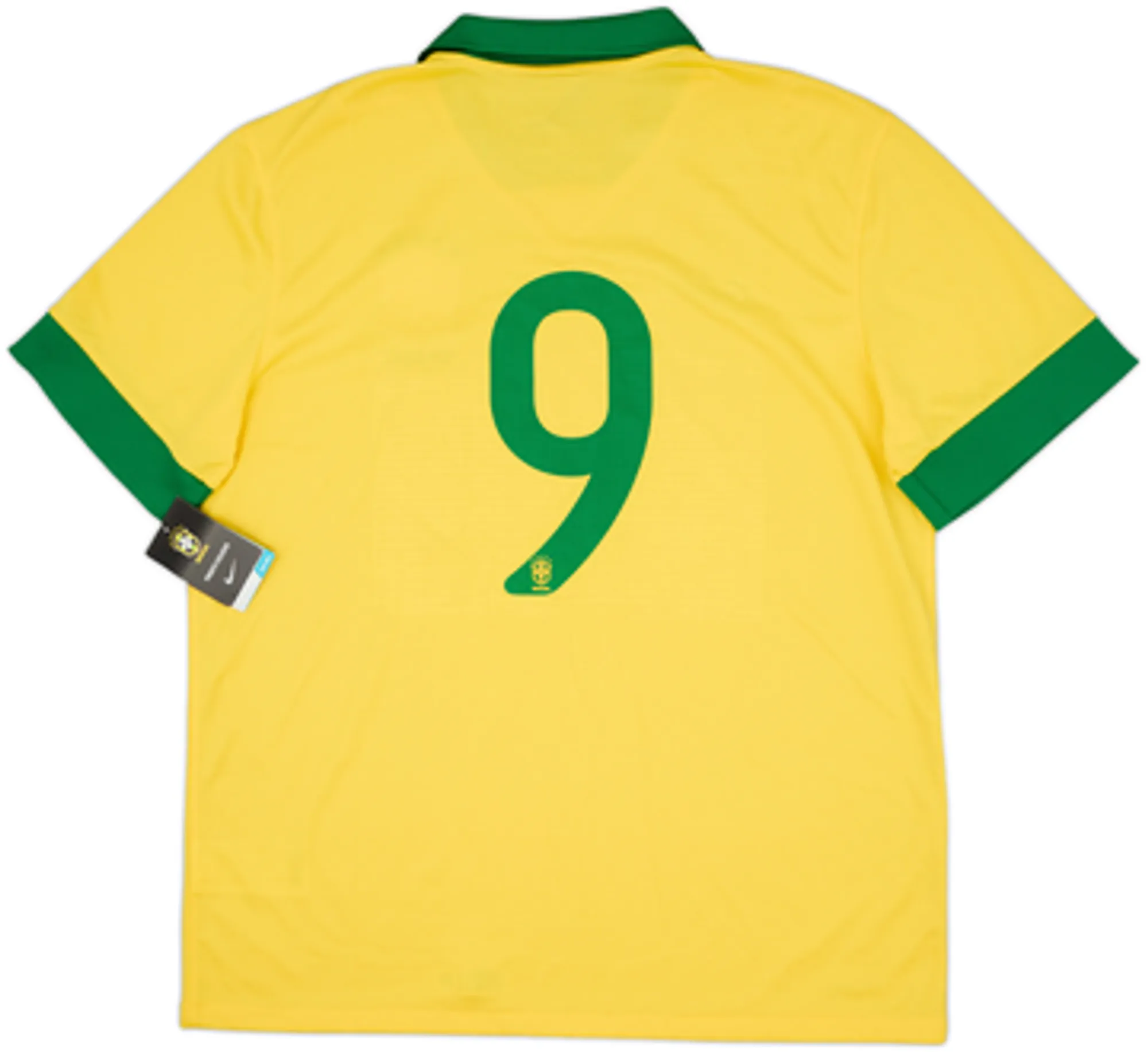 2013 Brazil Home Shirt #9 (XL)