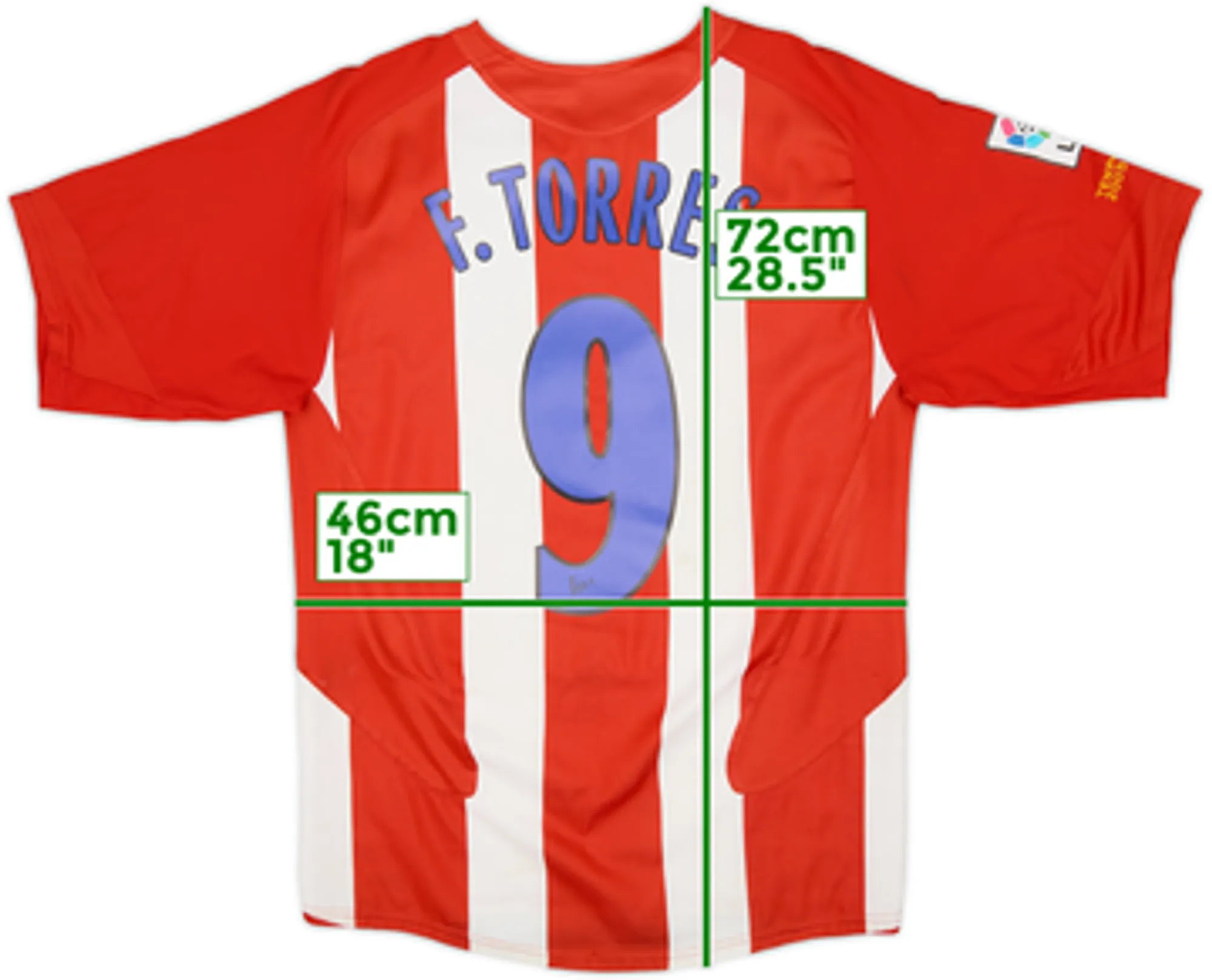 2005-06 Atletico Madrid Home Shirt Torres #9 - 8/10 - (S)