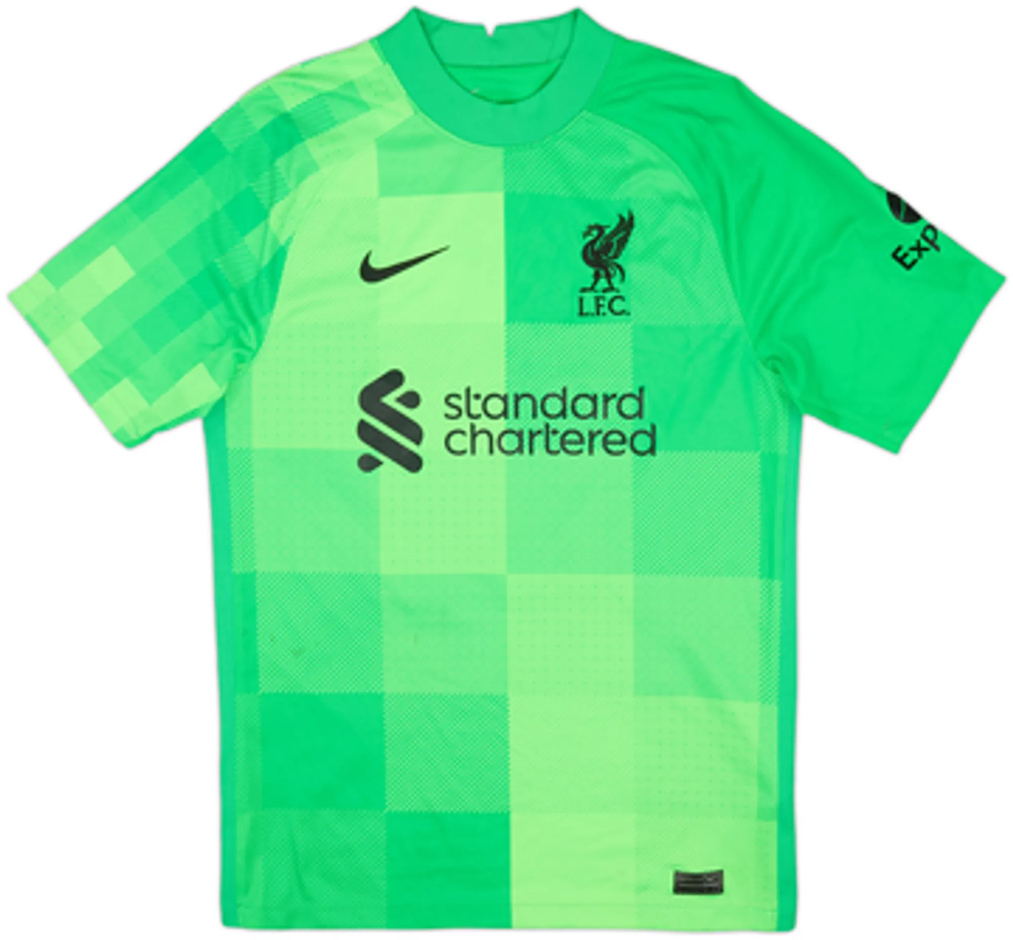 2021-22 Liverpool GK S/S Shirt A.Becker #1 - 6/10 - (S)