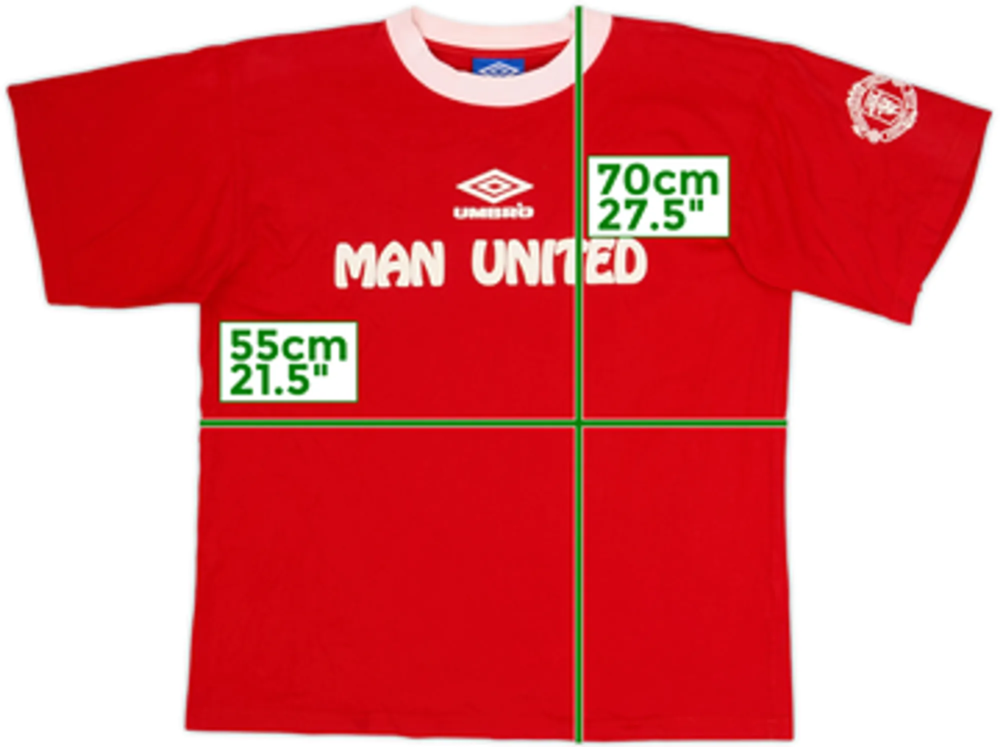 1994-95 Manchester United Umbro Cotton Tee - 9/10 - (M)