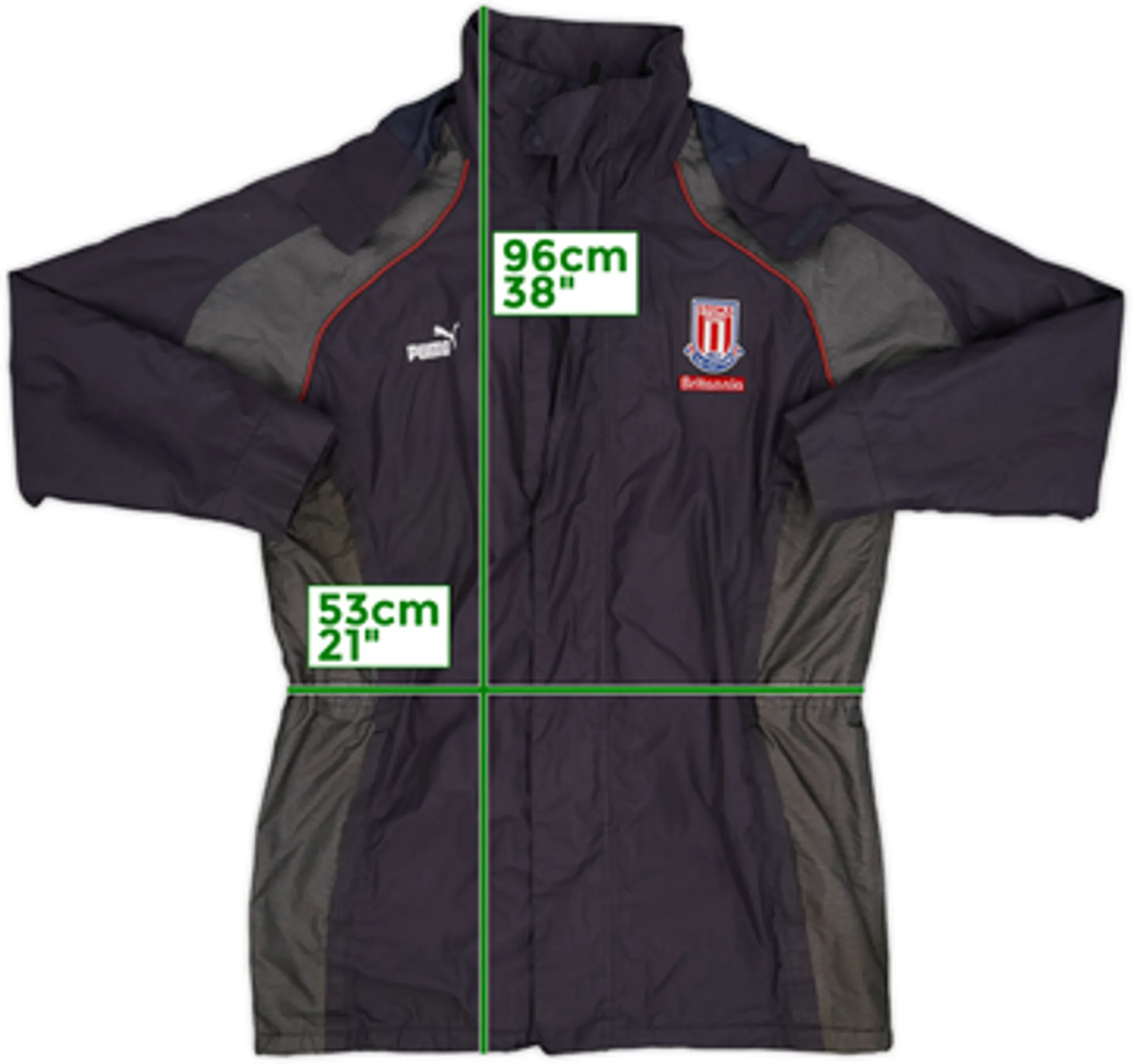 2004-05 Stoke City Puma Padded Bench Coat - 7/10 - (S)