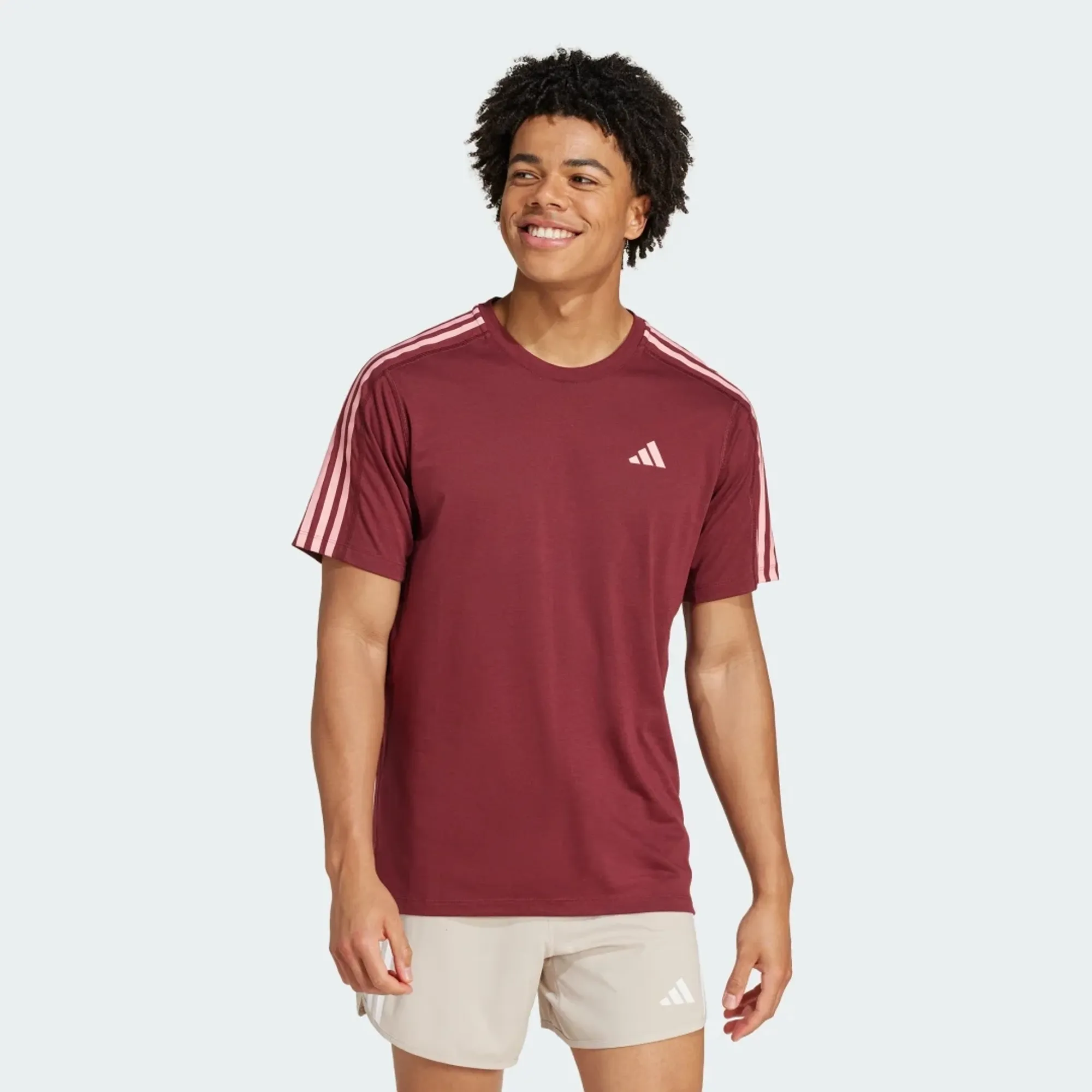 adidas Own the Run 3-Stripes T-Shirt