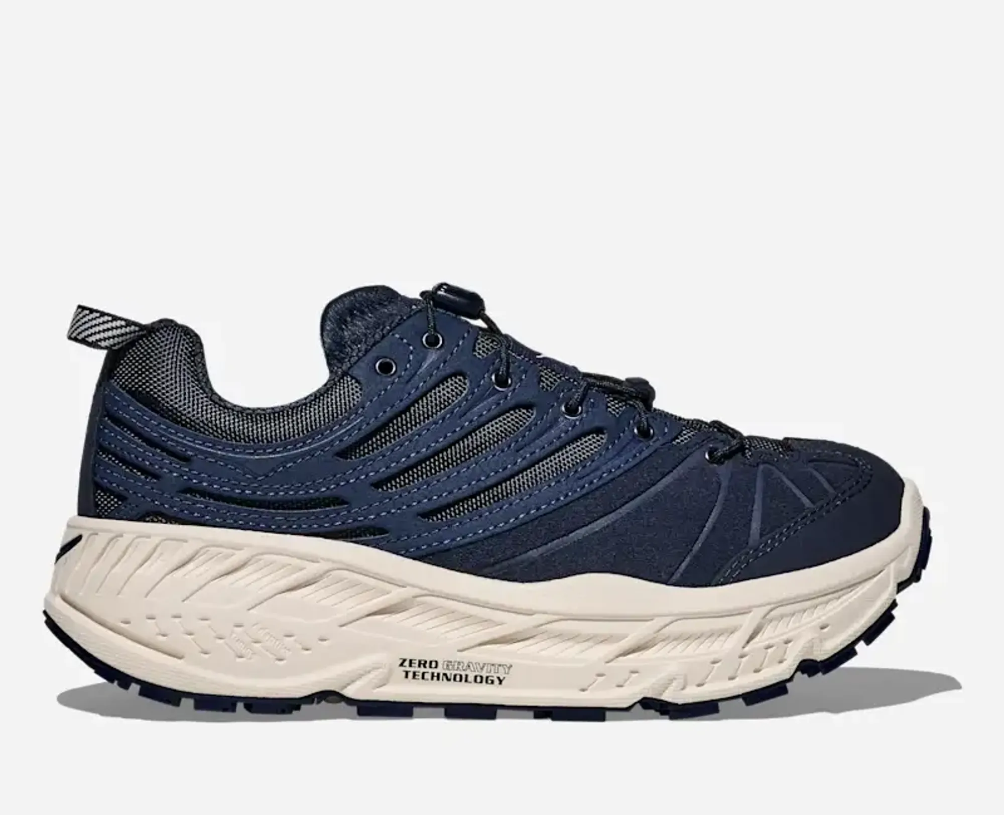 Hoka Elite Terrain System Stinson Evo Og Lifestyle Shoes In Varsity Navy/Alabaster