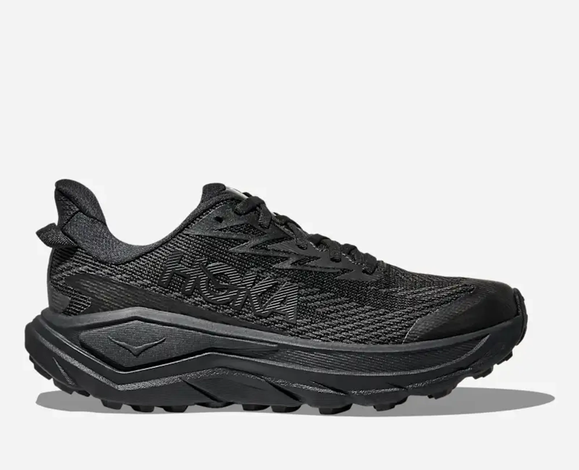 Hoka Women's Challenger 8 Gore-Tex Trail Shoes In Black/Carbon Black