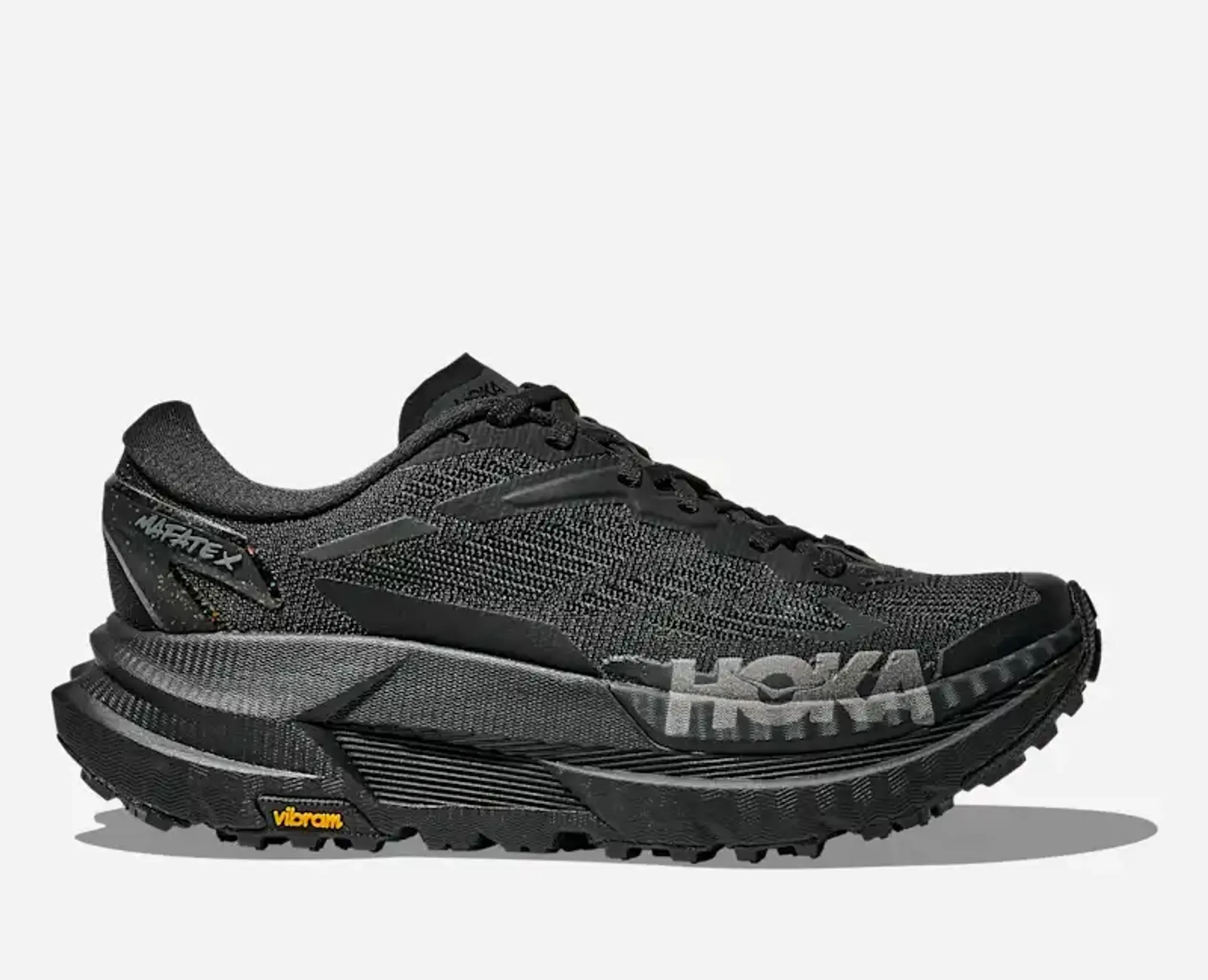 Hoka Mafate X Lifestyle Shoes In Black/Satellite Grey