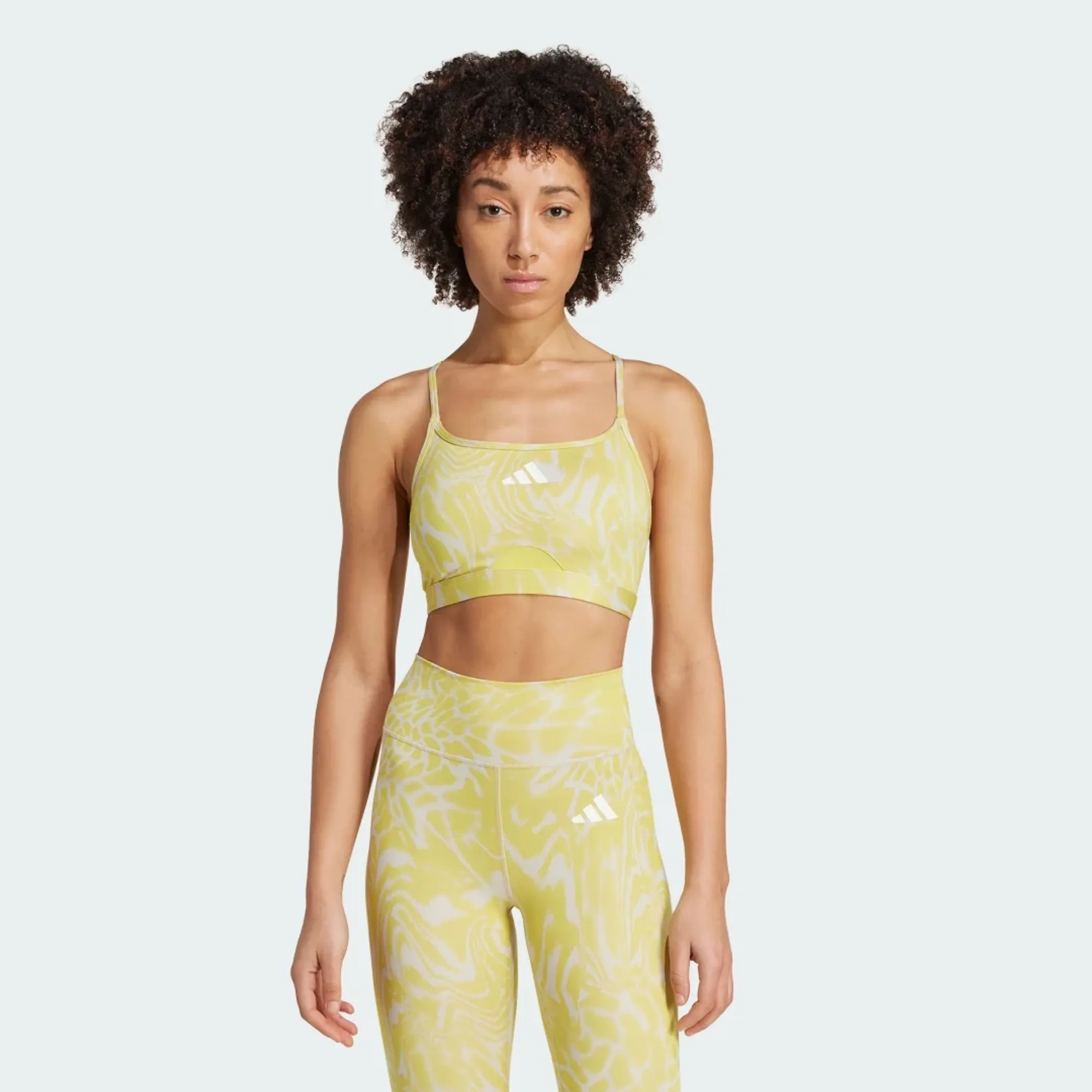 adidas Aeroreact Training Light Support 3-Stripes Bra