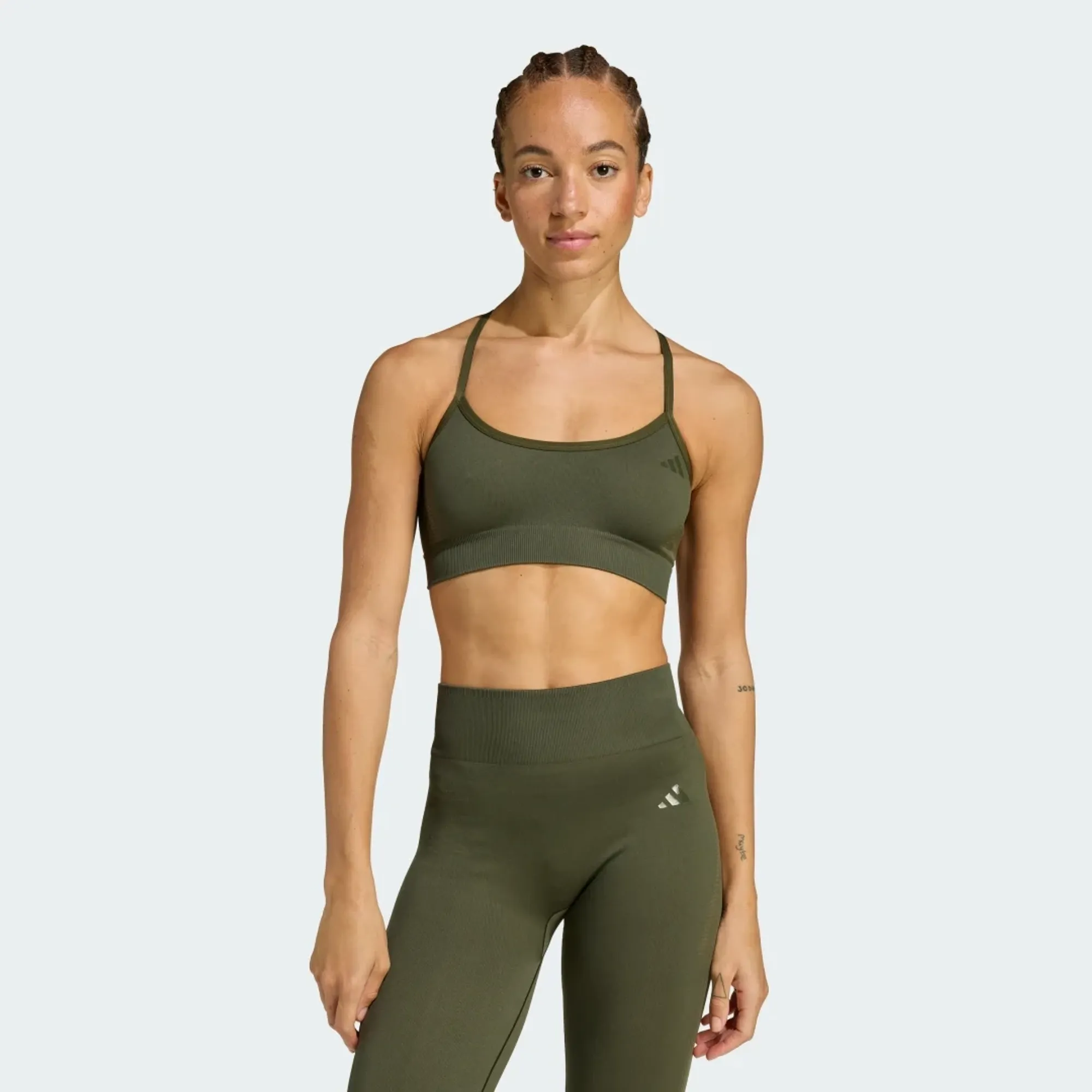 adidas Workout Essentials Light-Support Knit Bra