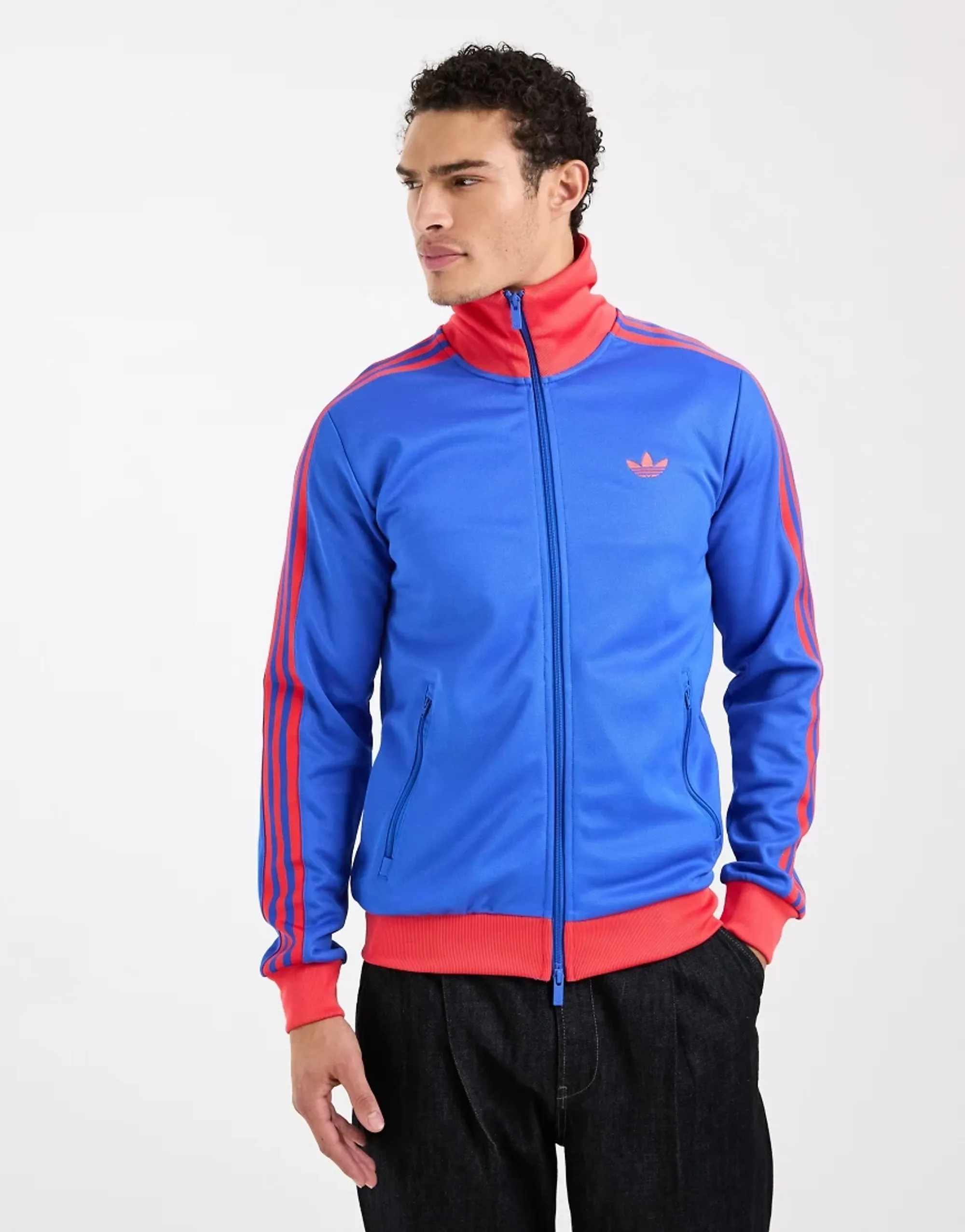 Adidas Originals Classic Track Top In Blue