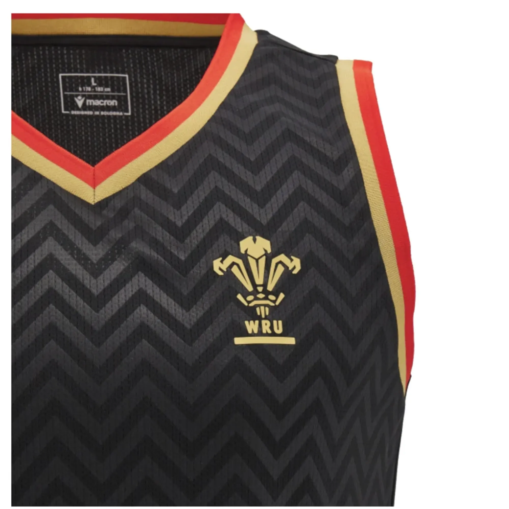 2024-2025 Wales Rugby Training Basketball Singlet (Black)