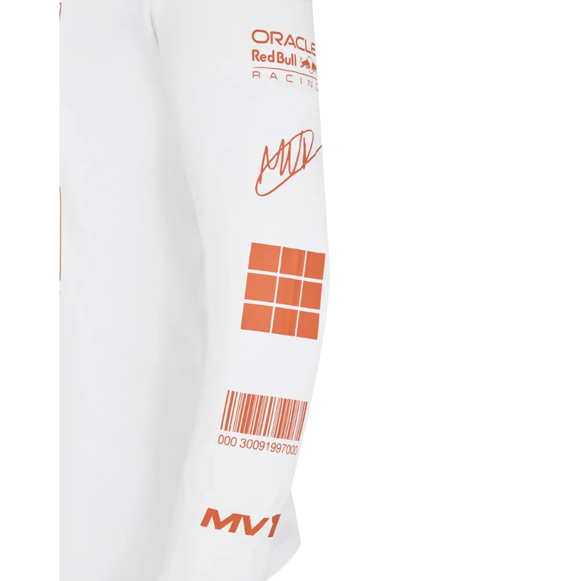 2025 Red Bull Racing Max Verstappen Puzzle L/S T-Shirt (White)