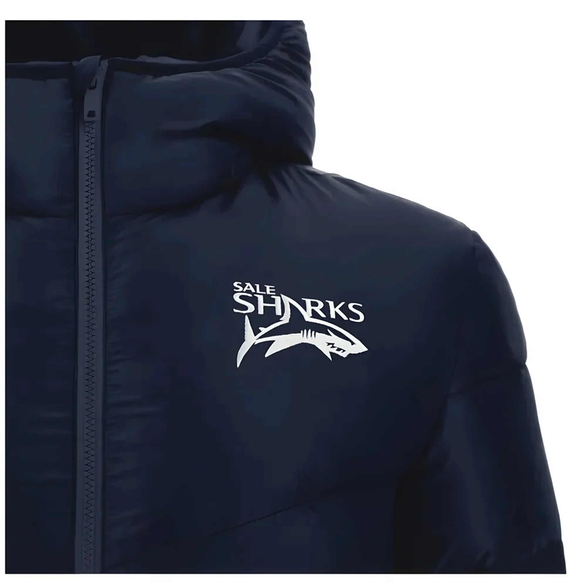 2024-2025 Sale Sharks Hooded Padded Jacket (Navy)