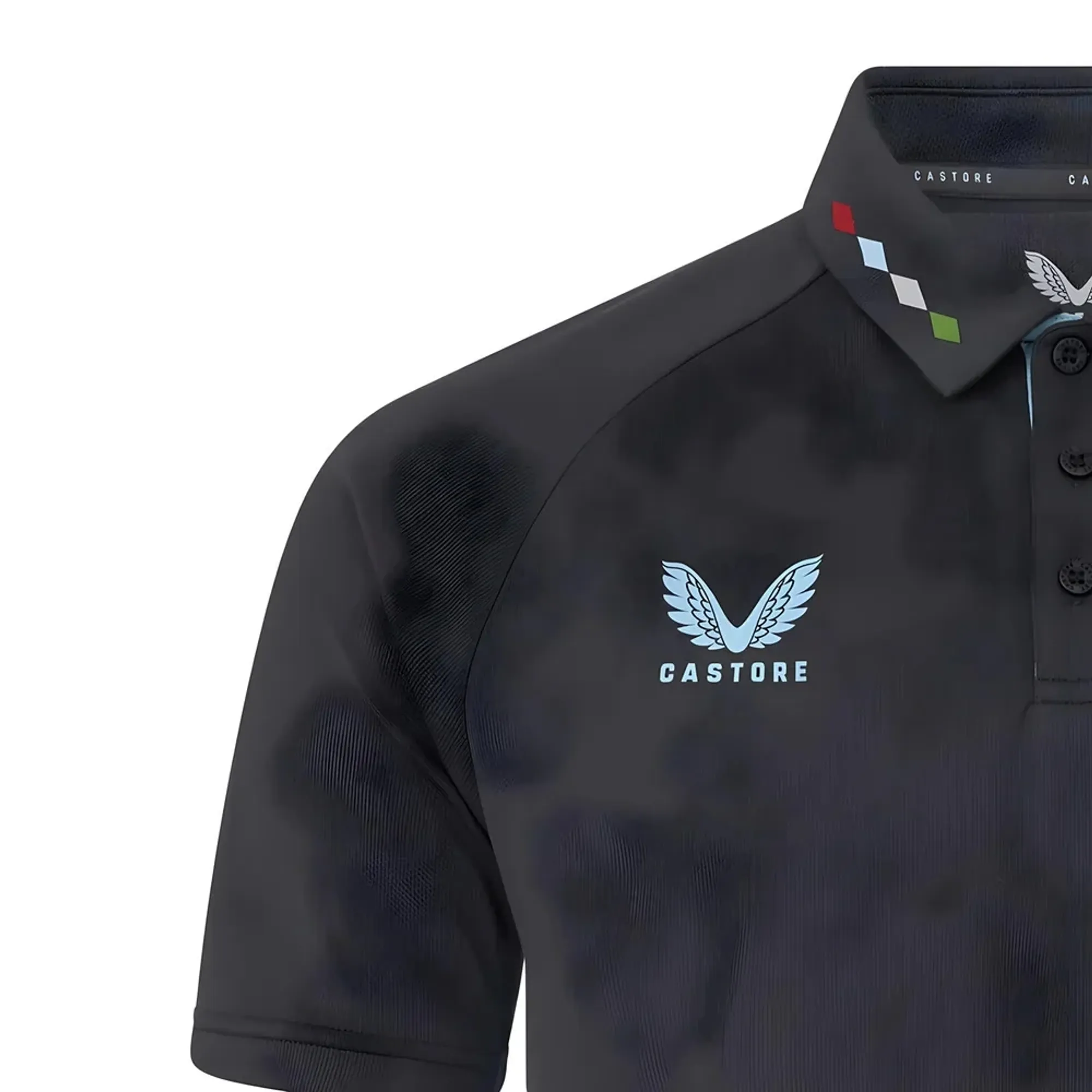 2025-2026 Harlequins Rugby Presentation Polo Shirt (Ebony)