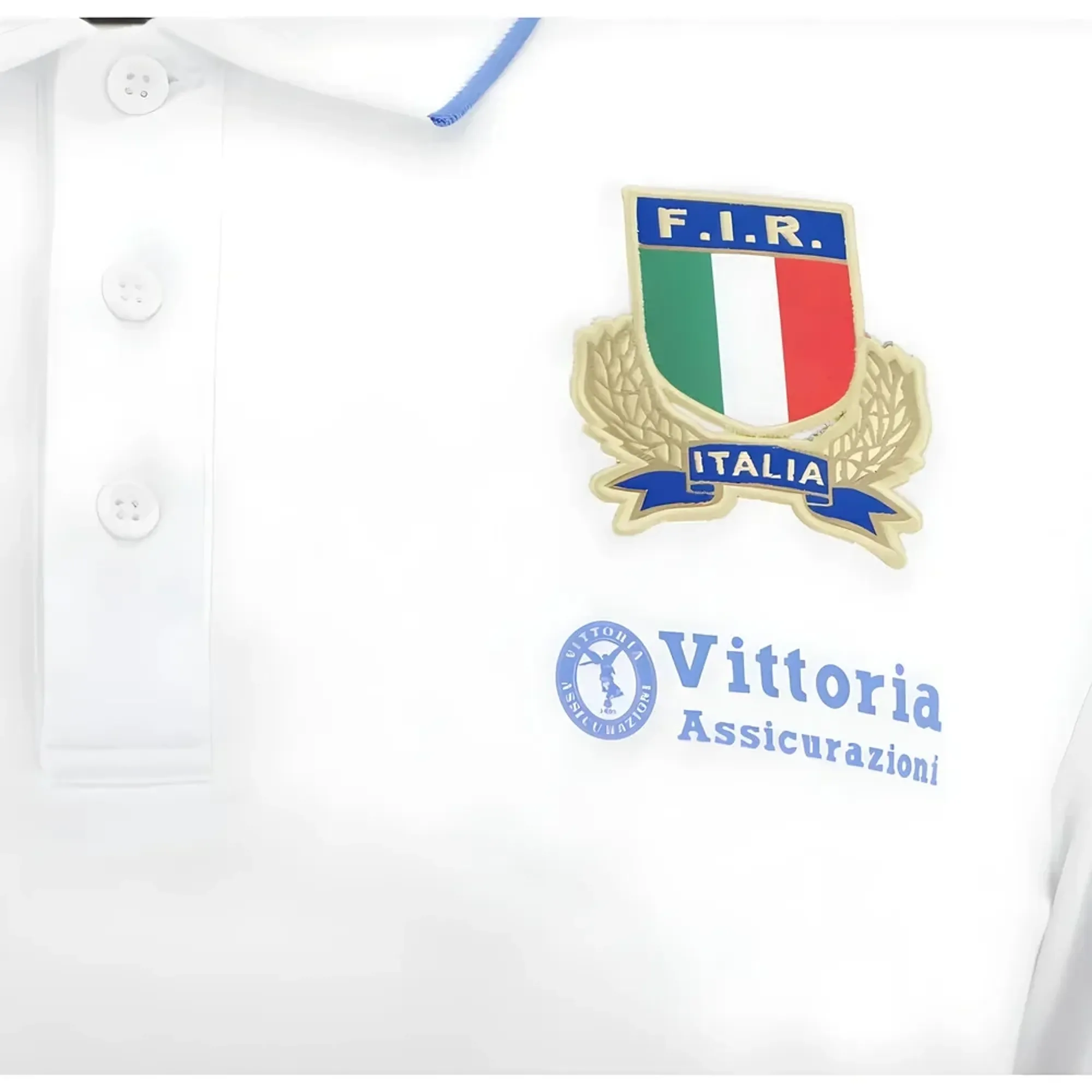 2025-2026 Italy FIR Rugby Cotton Polo Shirt (White)