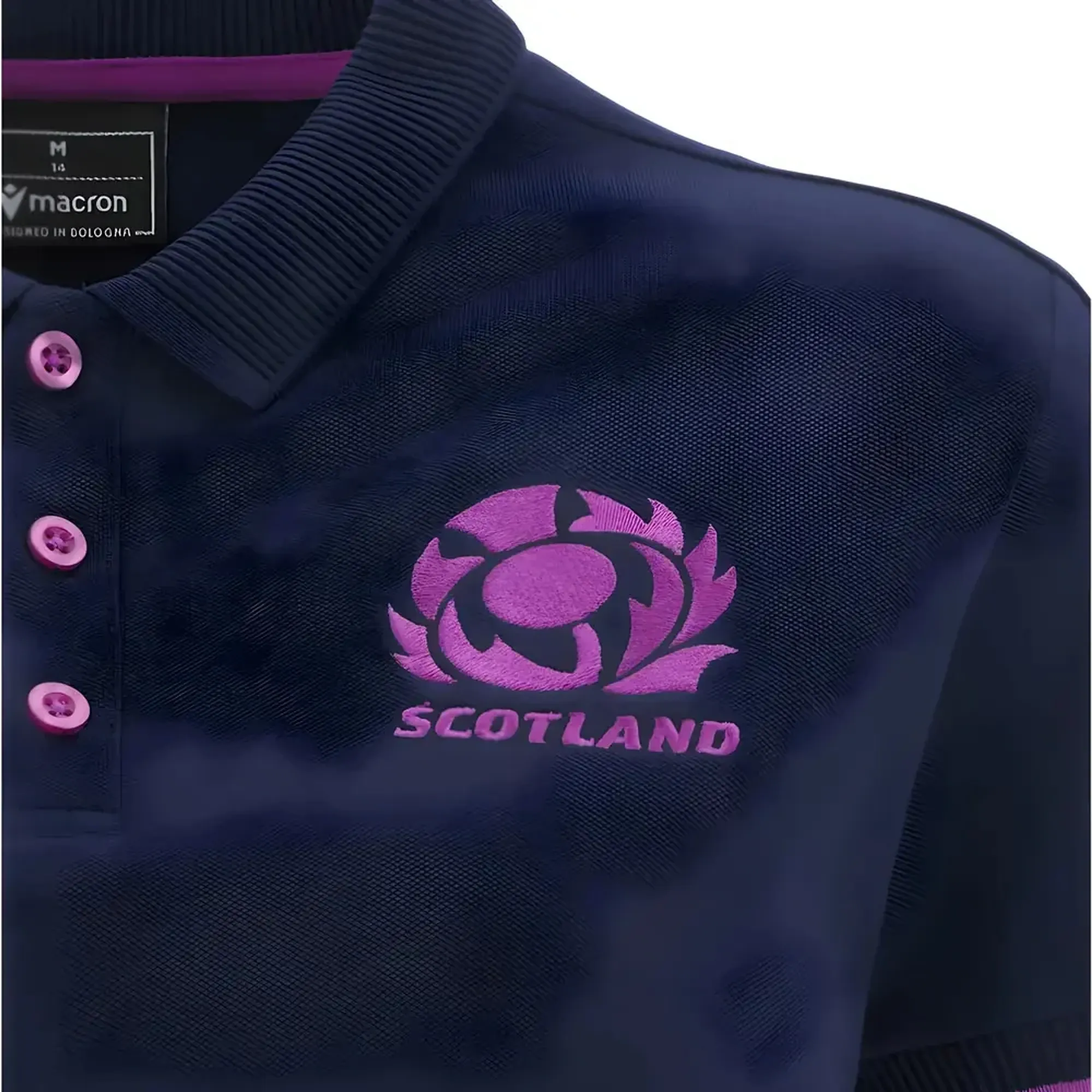 2025-2026 Scotland Rugby Travel Polo Shirt (Navy) - Womens