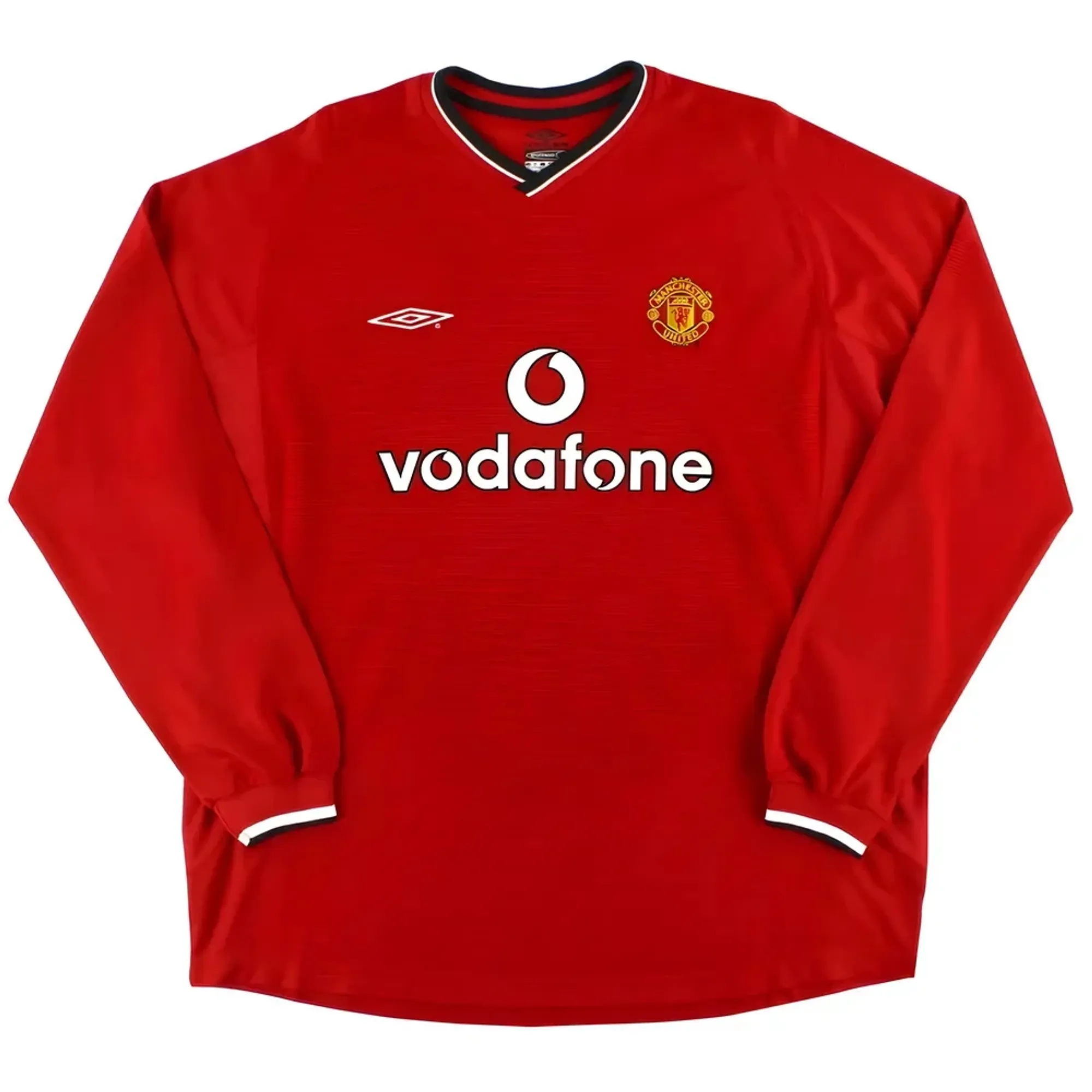 Manchester United 2000-02 Long Sleeved Home Shirt (XXL) (Excellent)