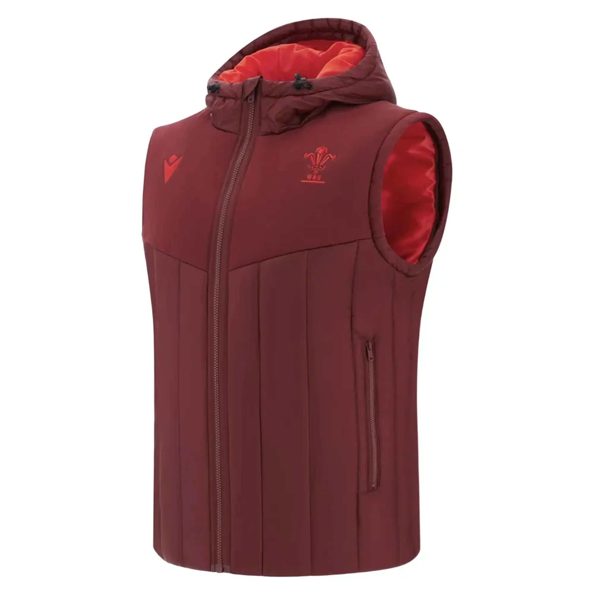 2025-2026 Wales Rugby Travel Bomber Jacket (Deep Red)