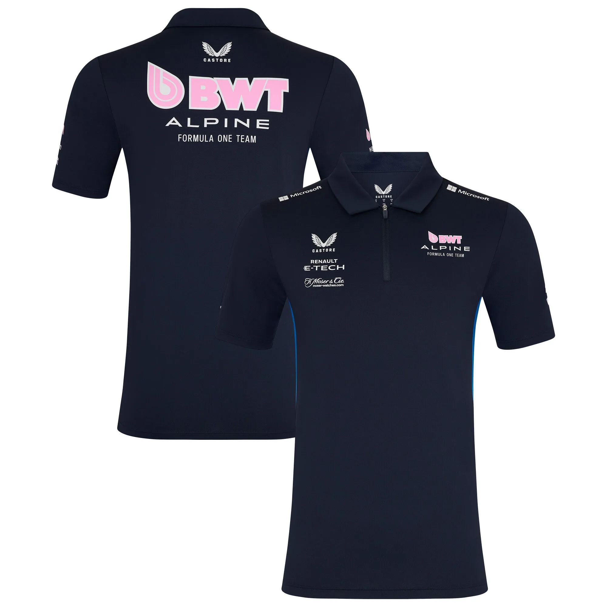 2025 Alpine F1  Mens SS Polo Shirt (Dark Sapphire)