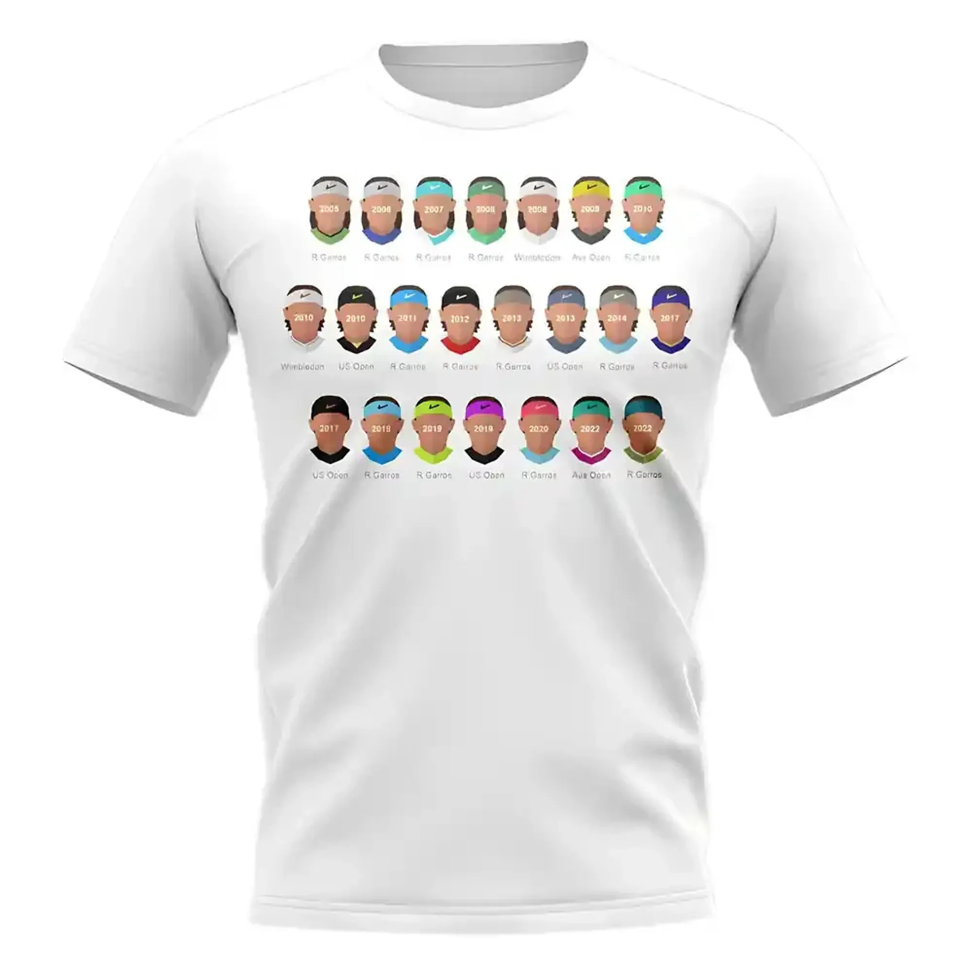 Rafa Nadal Grand Slam Champion T-Shirt (White)