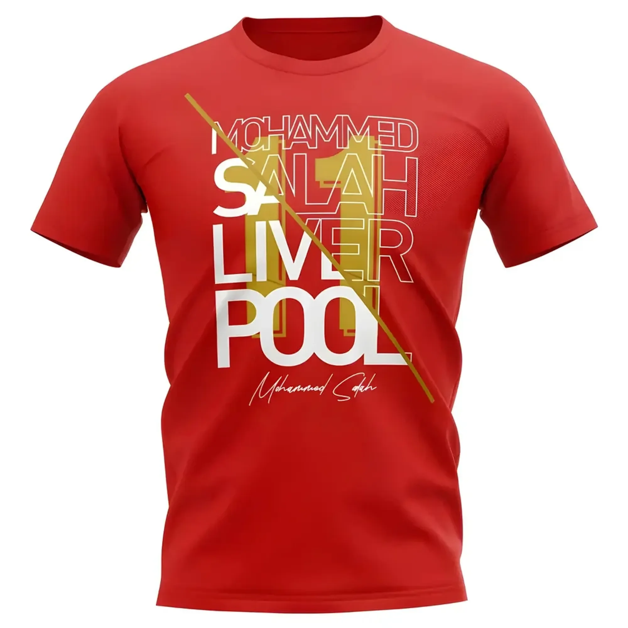 Mo Salah Liverpool Graphic Signature T-Shirt (Red)