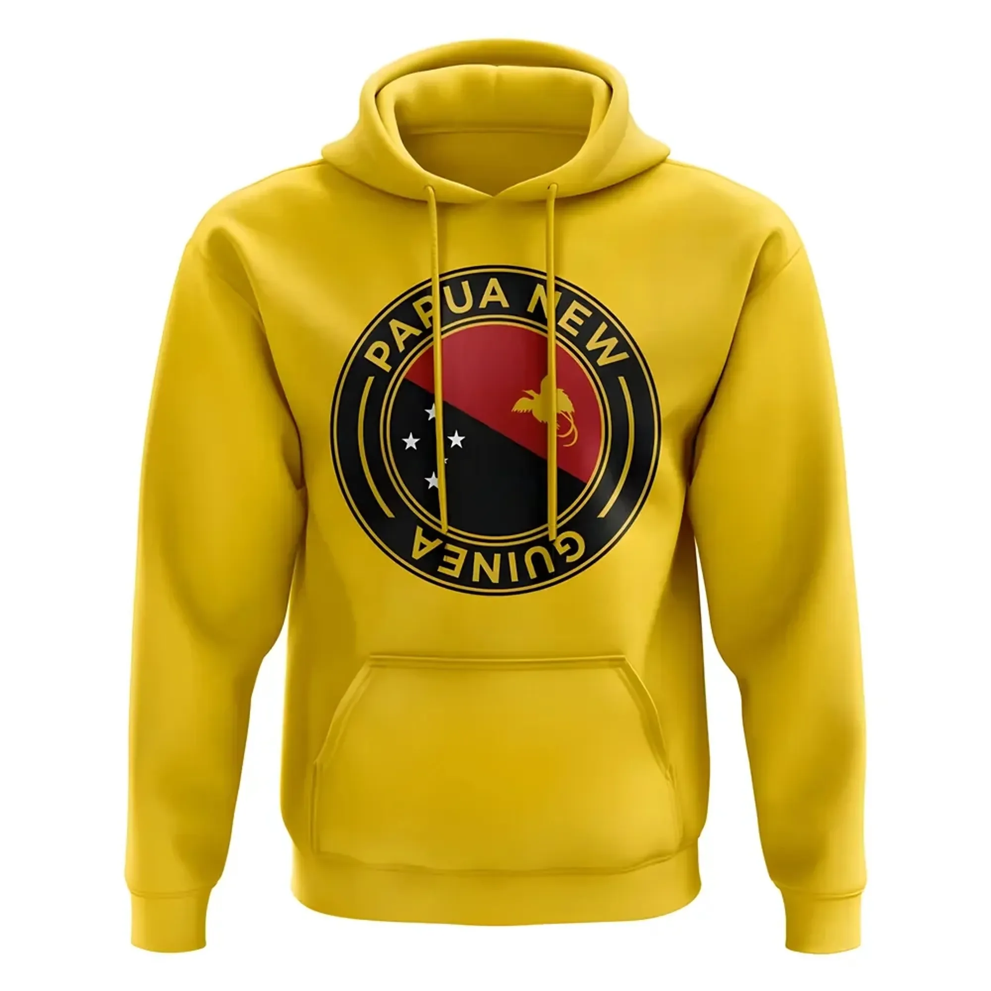 Papa New Guinea Football Badge Hoodie (Yellow)
