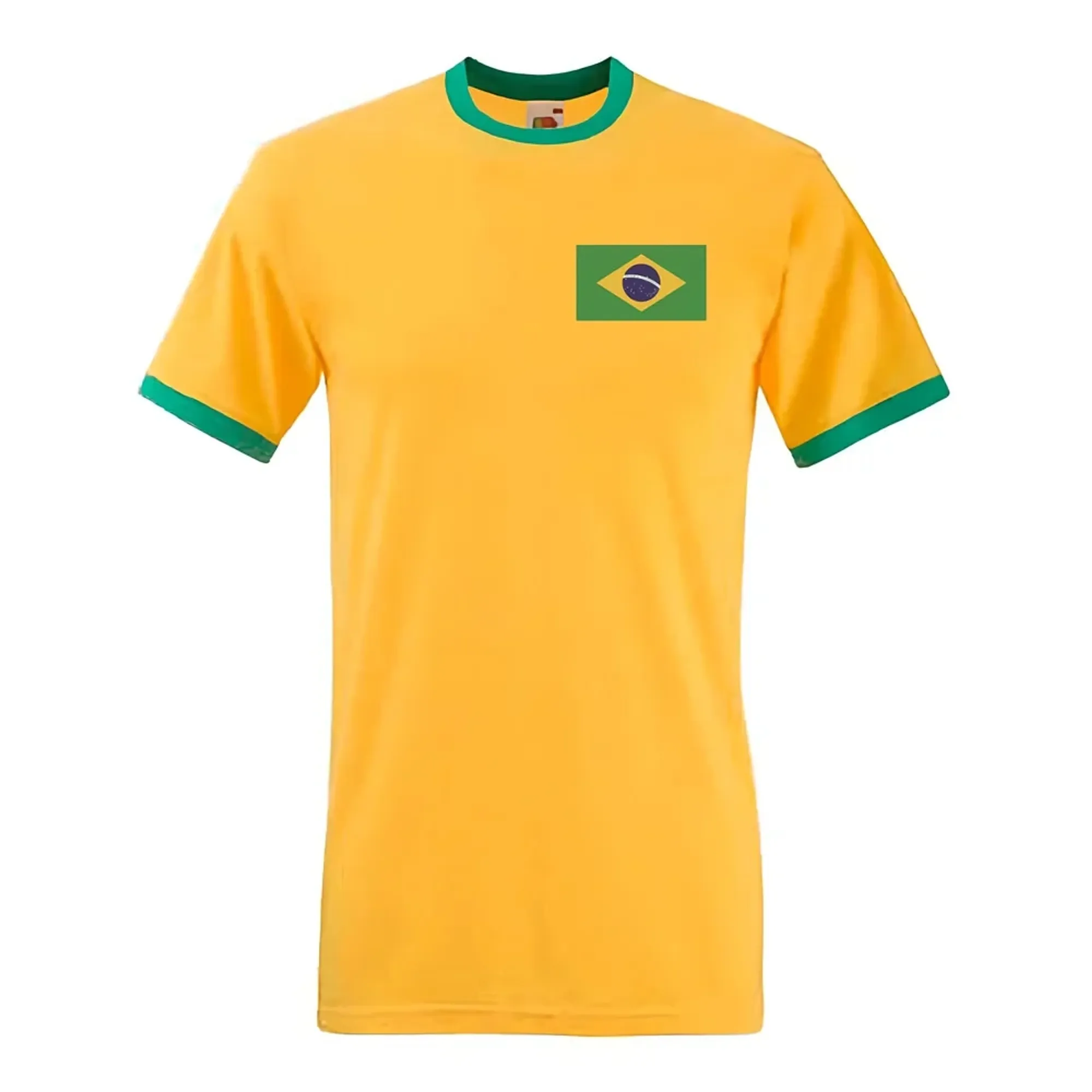 Pele Brazil Ringer Tee (yellow)