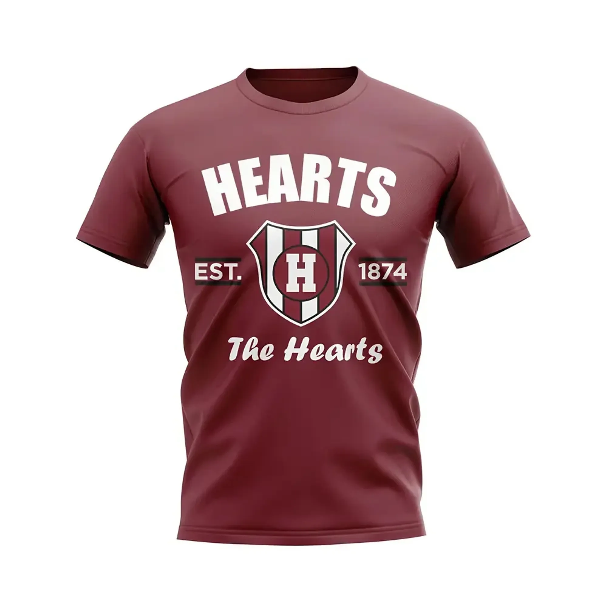Hearts Established Football T-Shirt (Maroon)
