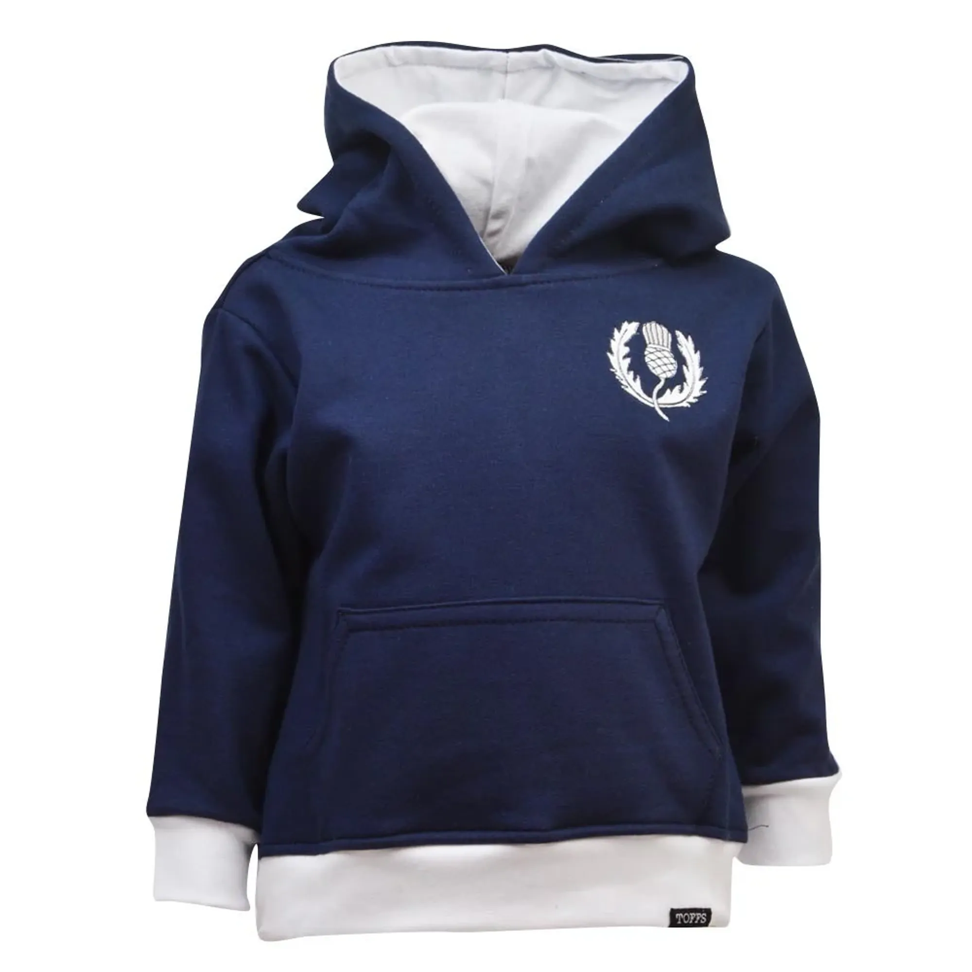 Kids Scotland Rugby Hoodie - Navy/White