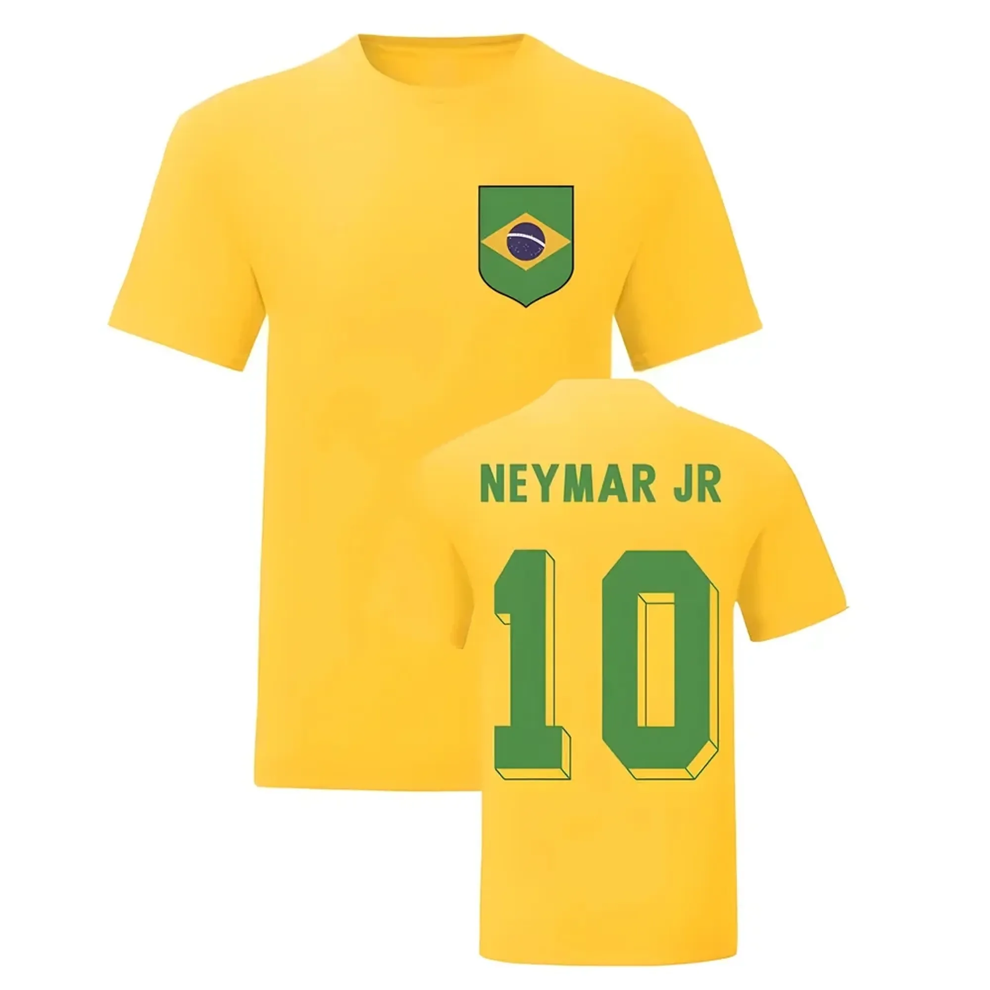 Neymar Jr Brazil National Hero Tee\'s (Yellow)