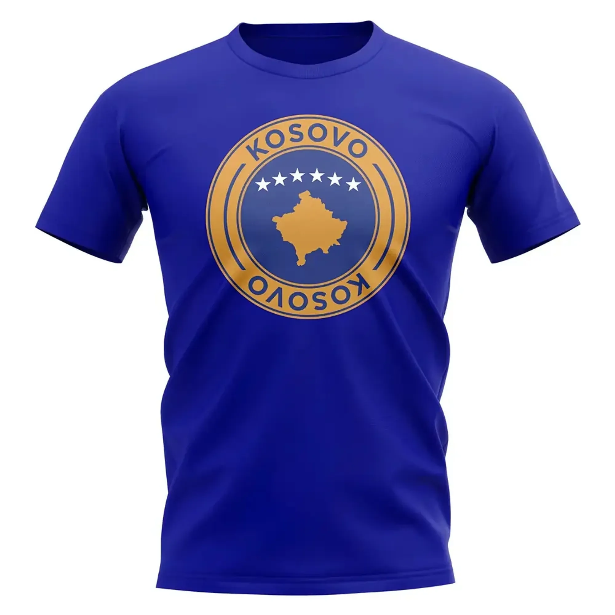 Kosovo Football Badge T-Shirt (Royal)