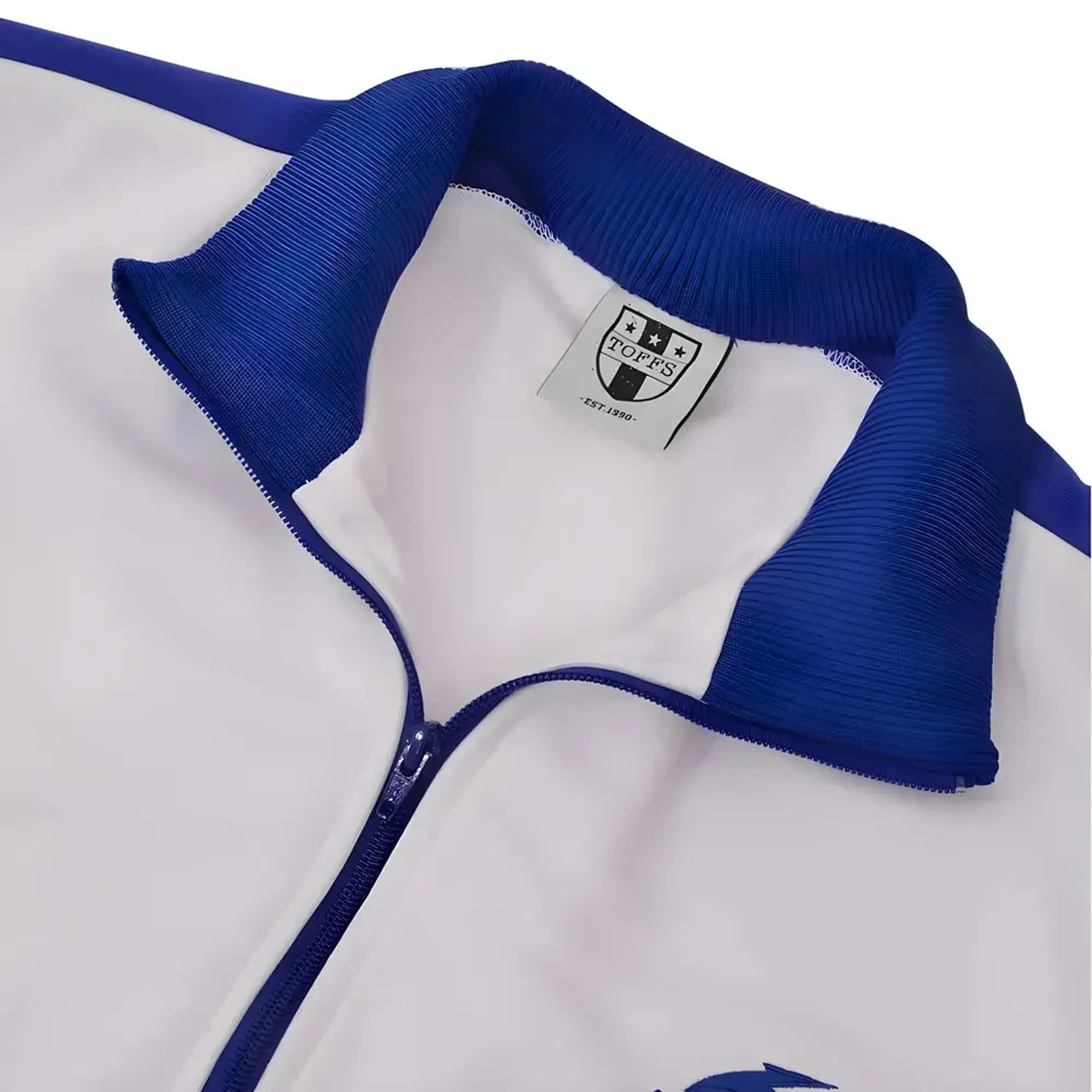 BUKTA Heritage Track Top White with Royal Panels/Cuffs/W'Ba