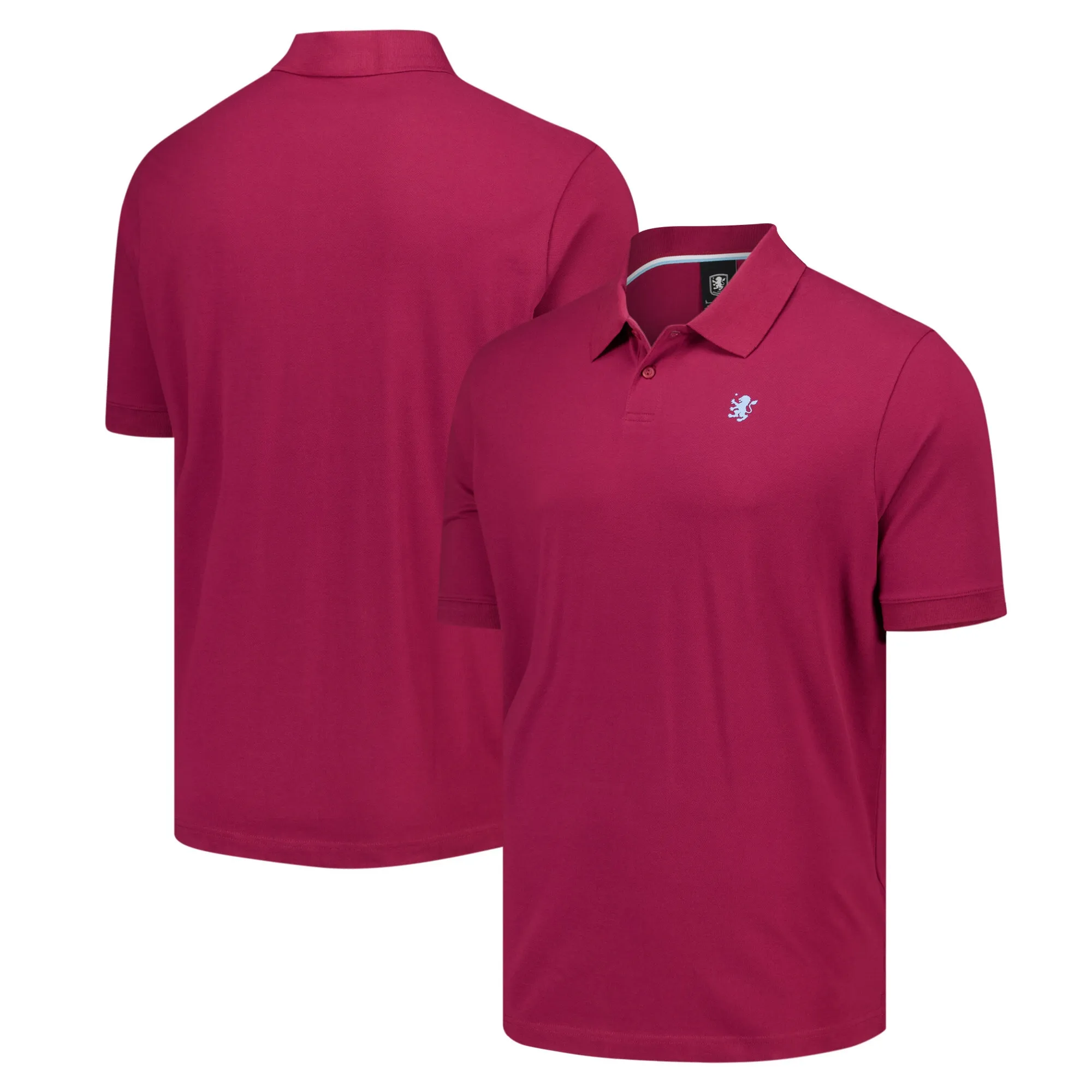 Aston Villa Essentials Polo Shirt - Rhododendron - Mens