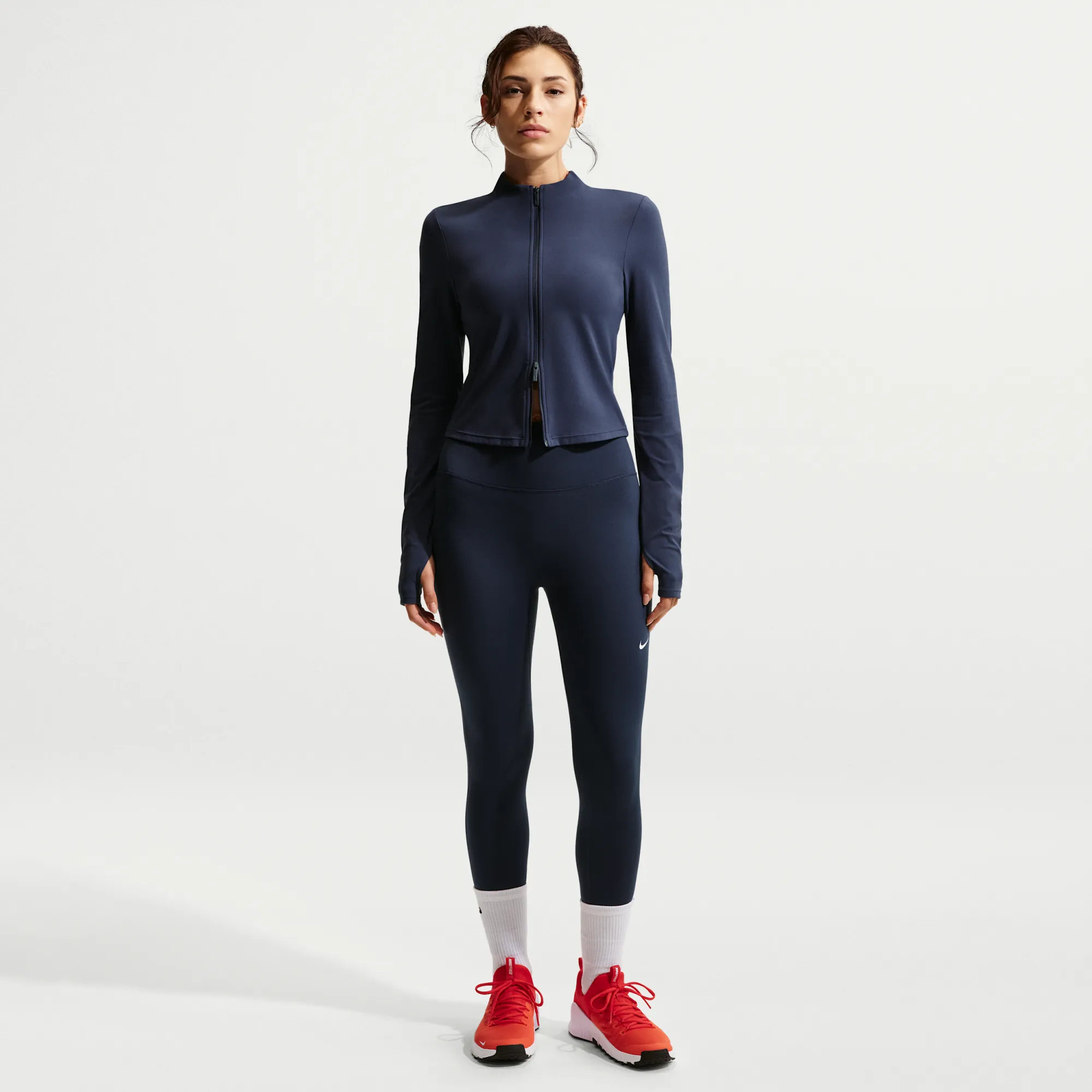 Nike One Women's High-Waisted 7/8 Leggings - Blue - Polyester/Elastane