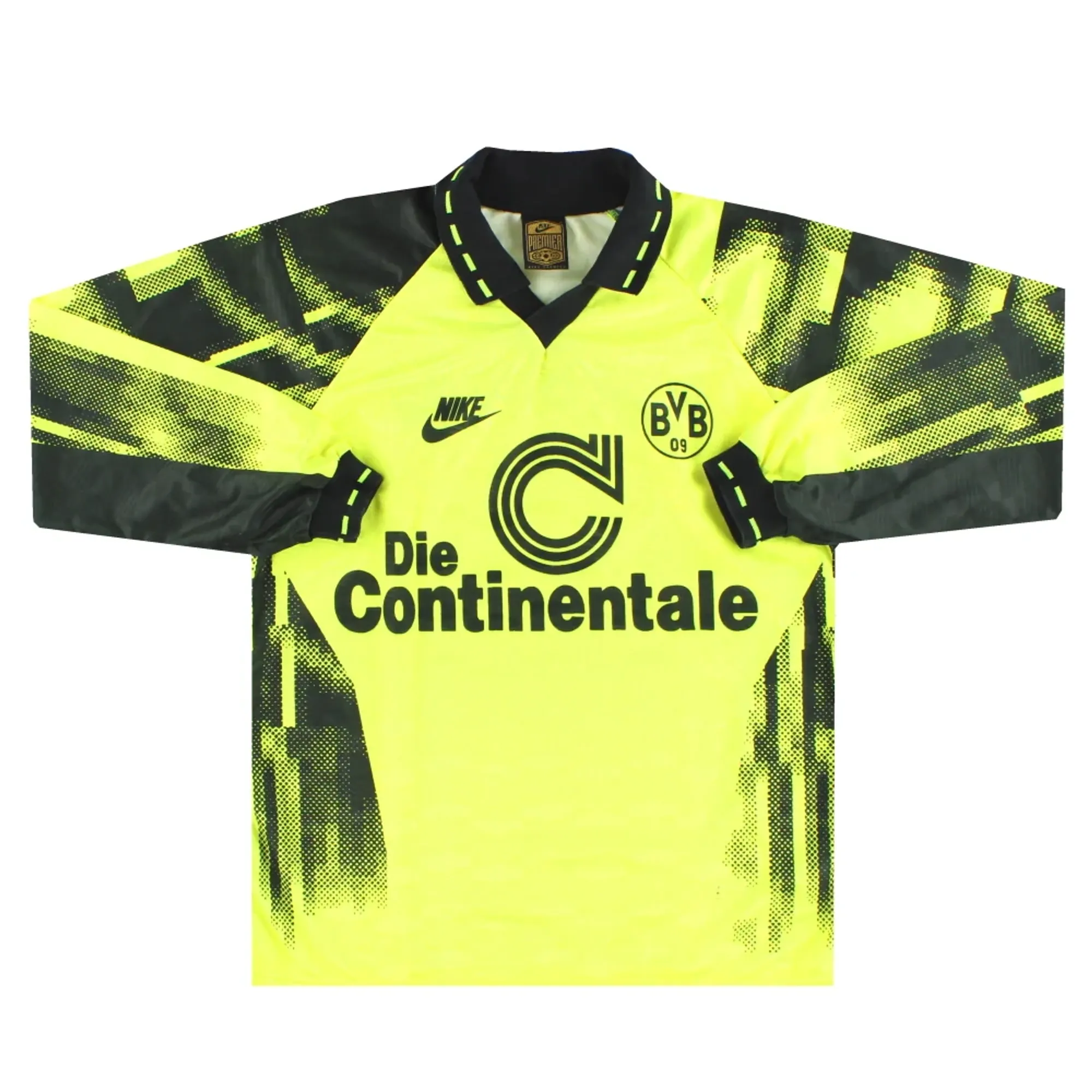 1992-93 Borussia Dortmund Nike Home Shirt L/S M - Dortmund / Excellent 