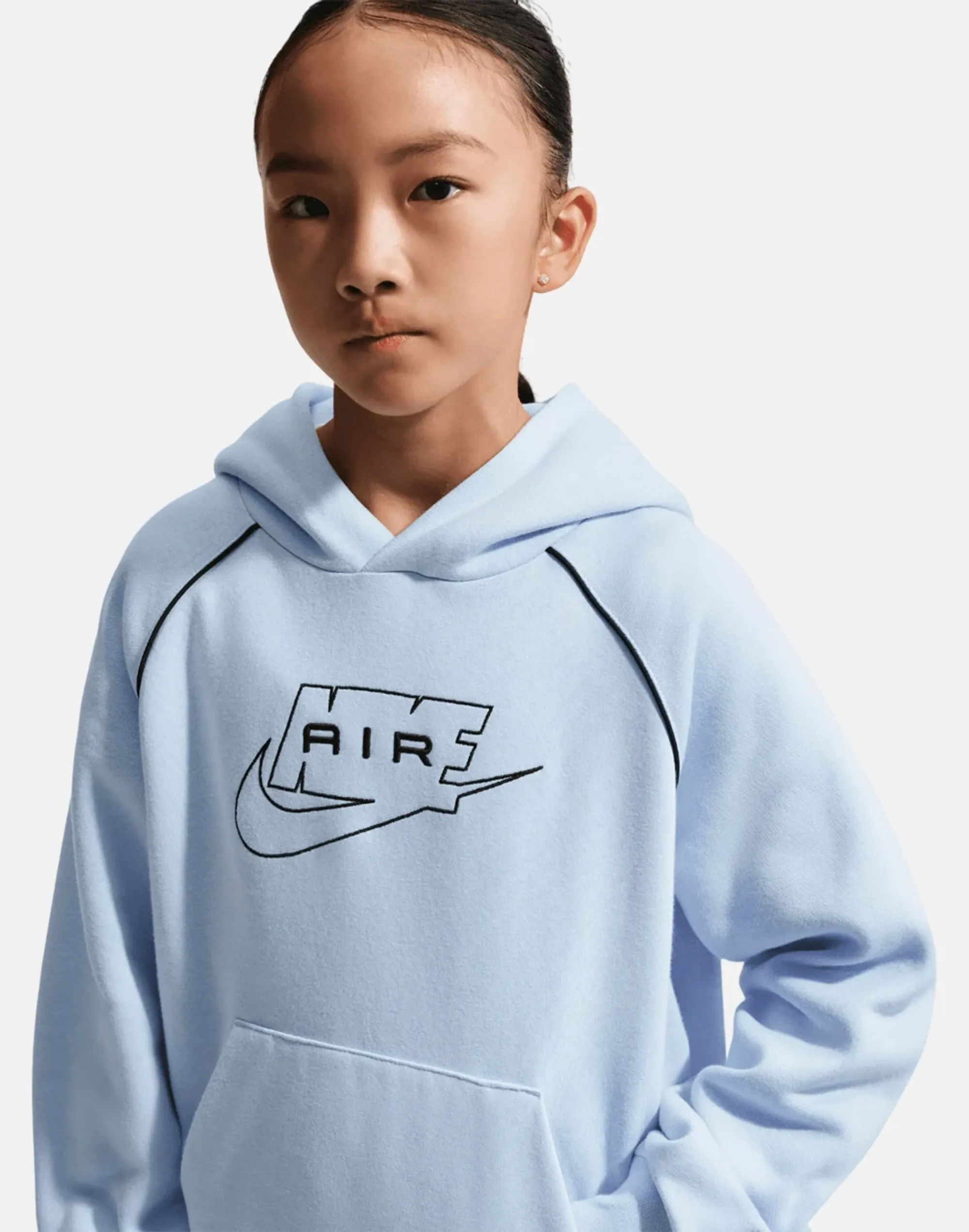 Nike Older Kids Air Hoodie in Blue/Black 