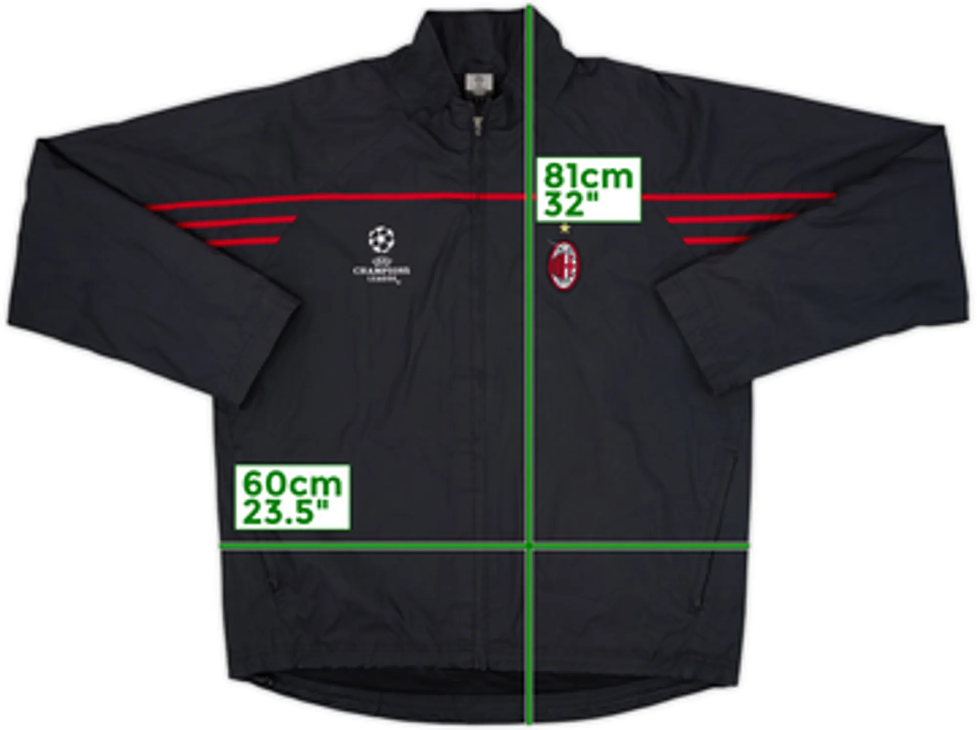 2002-03 AC Milan adidas CL Track Jacket - 9/10 - (M)
