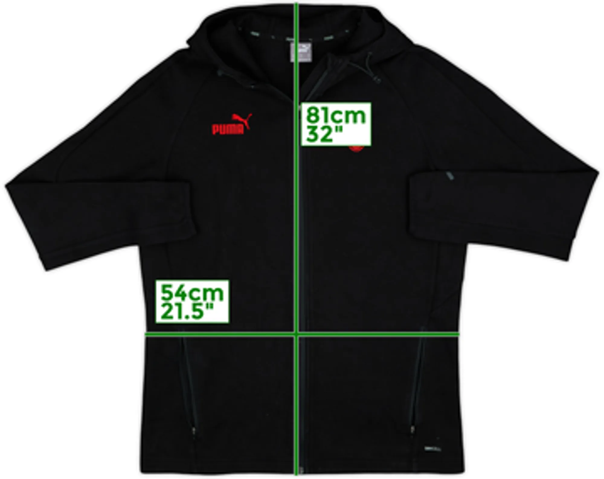 2022-23 AC Milan Puma Hooded Track Top - 8/10 - (XL)