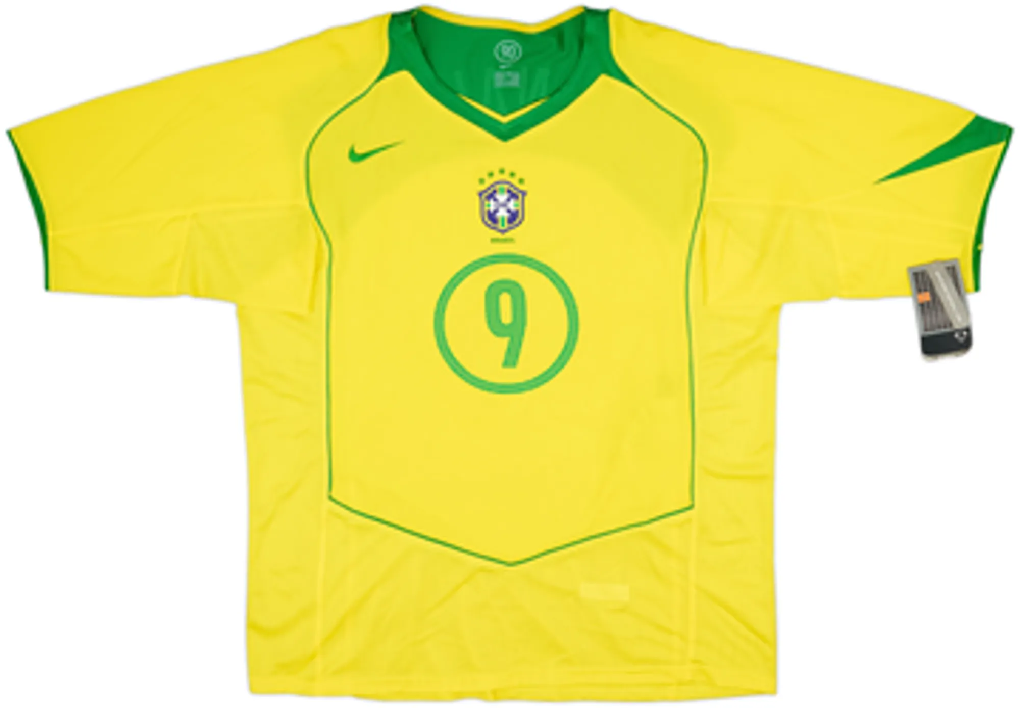 2004-06 Brazil Home Shirt Ronaldo #9 (XL)