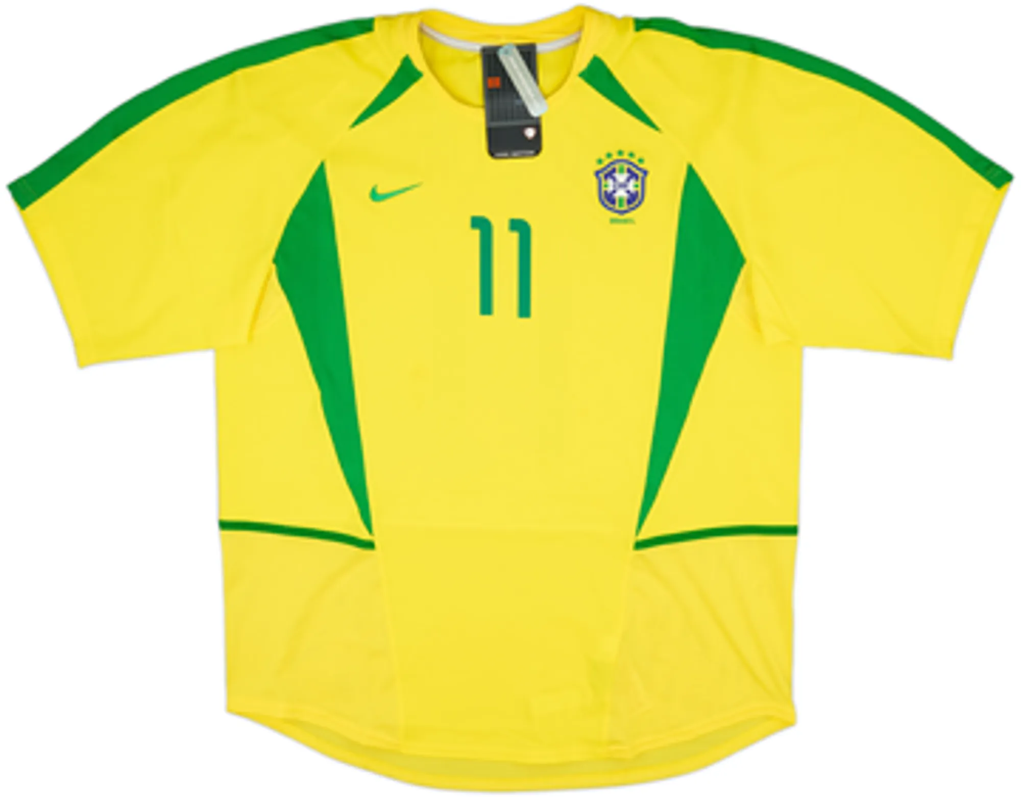 2002-04 Brazil Home Shirt Ronaldinho #11 (XL)