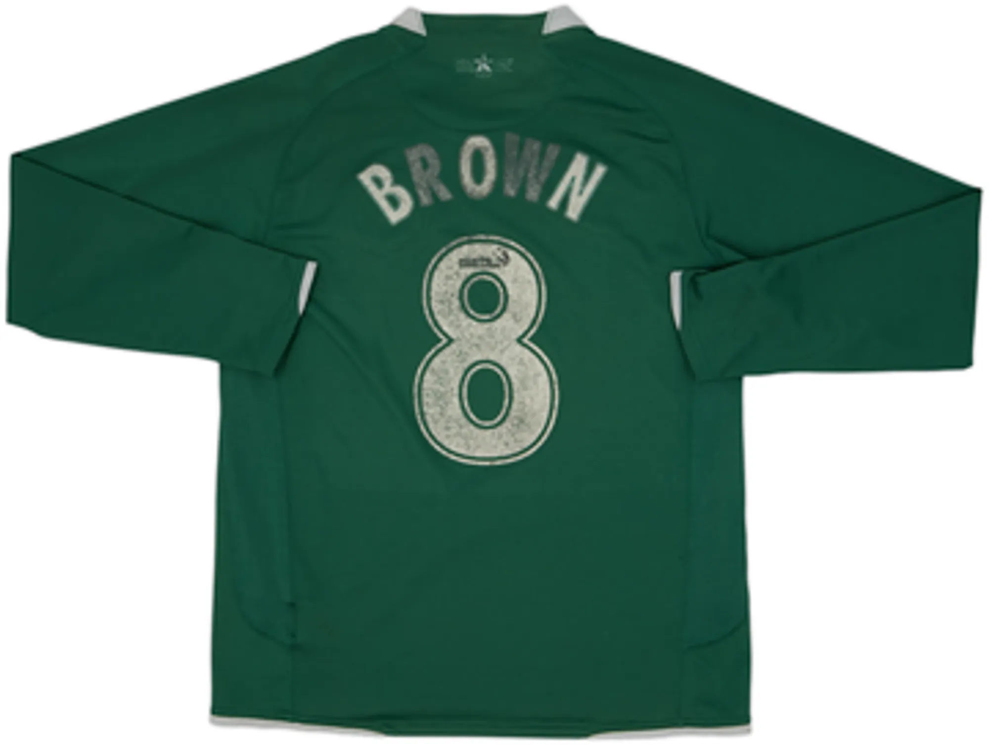 2007-08 Celtic Away L/S Shirt Brown #8 - 4/10 - (M)