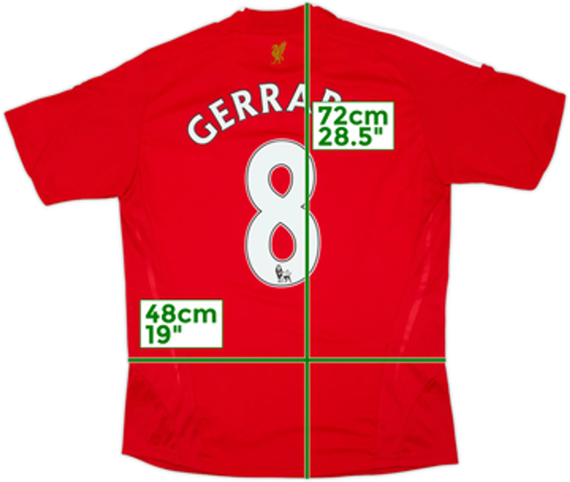 2008-10 Liverpool Home Shirt Gerrard #8 - 7/10 - (Women's L)