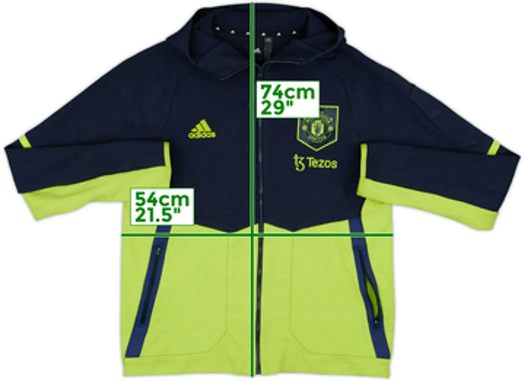 2022-23 Manchester United adidas Hooded Track Top - 8/10 - (L)
