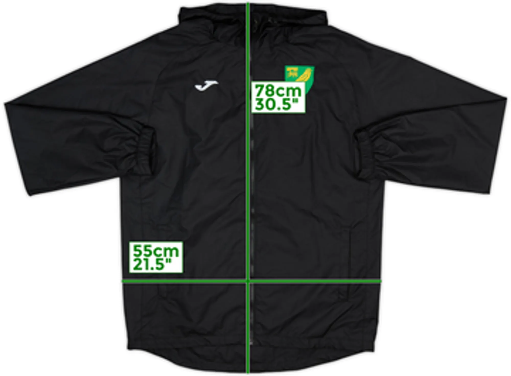 2020-21 Norwich City Joma Hooded Track Jacket - 8/10 - (S)