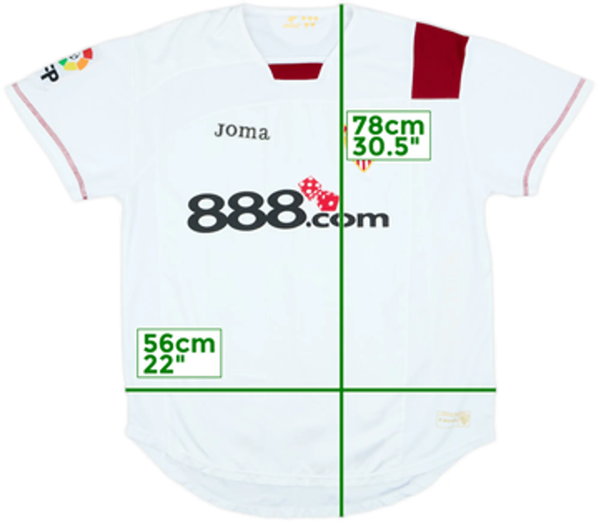 2007-08 Sevilla Home Shirt - 8/10 - (L)